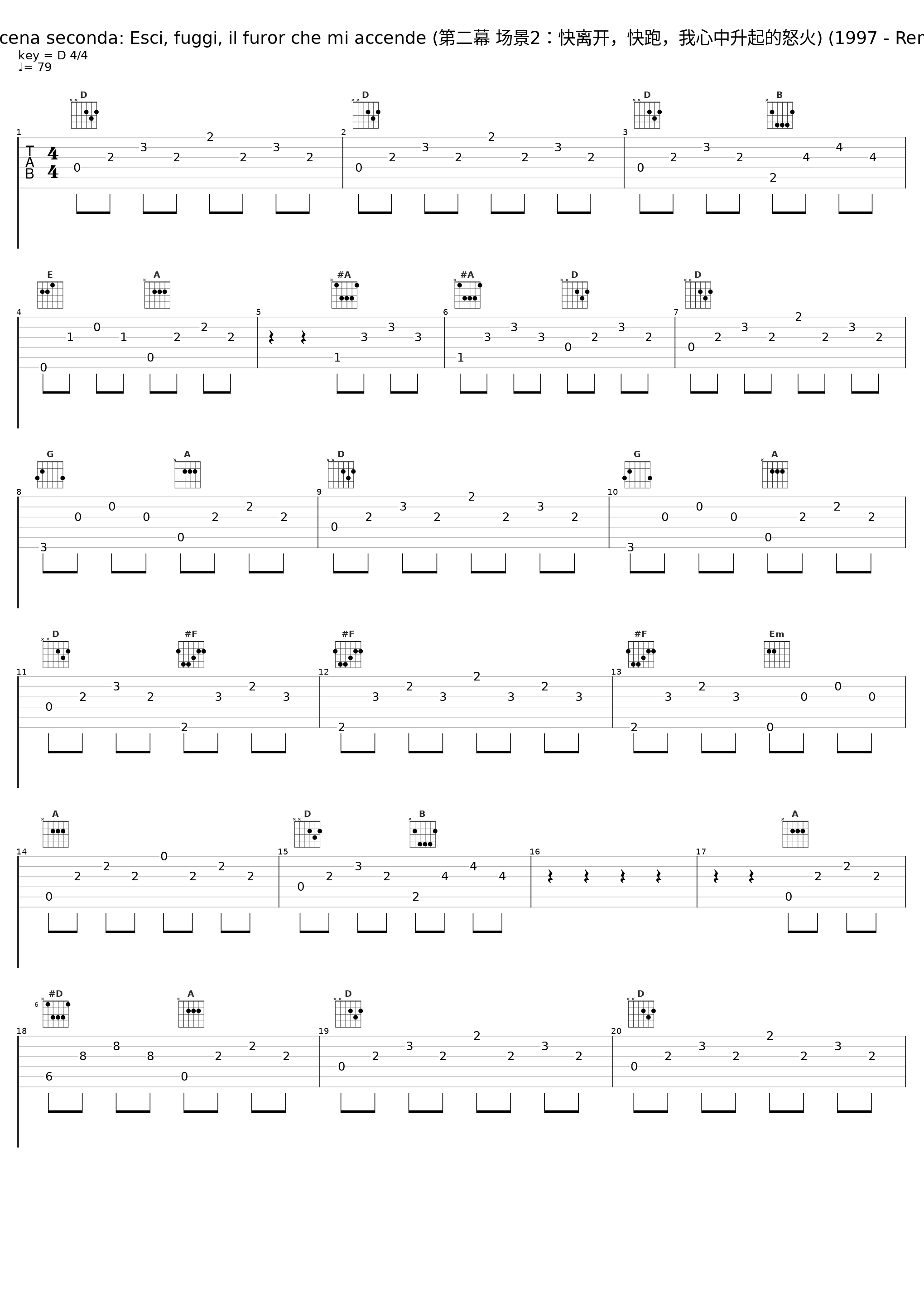 Act II Scena seconda: Esci, fuggi, il furor che mi accende (第二幕 场景2:快离开,快跑,我心中升起的怒火) (1997 - Remaster)_Classical Artists_1