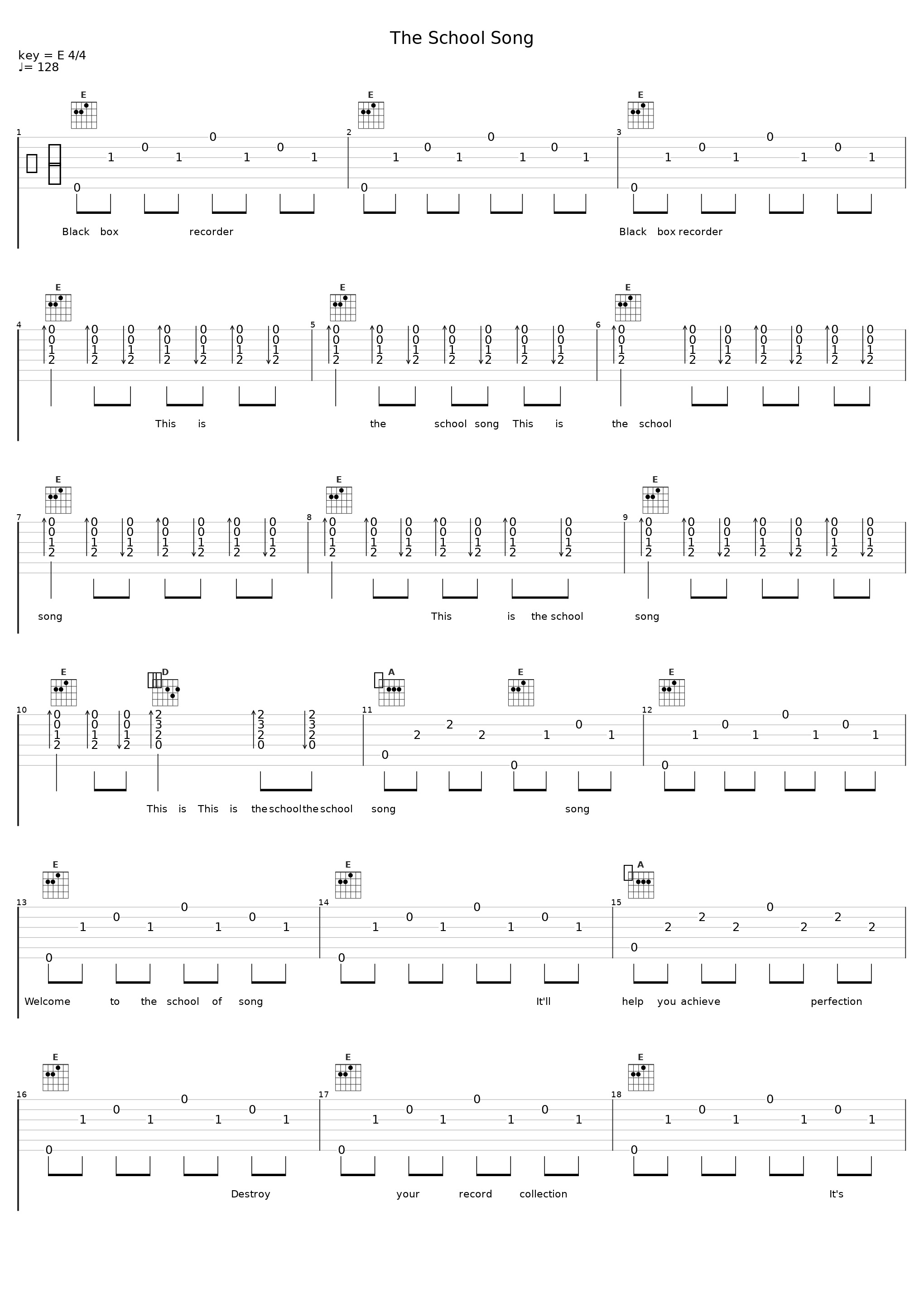 The School Song_Black Box Recorder_1