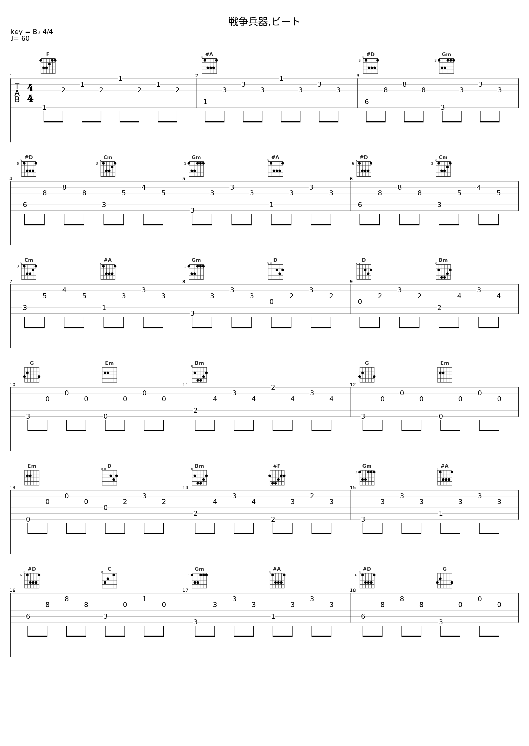 戦争兵器,ビート_千住明_1