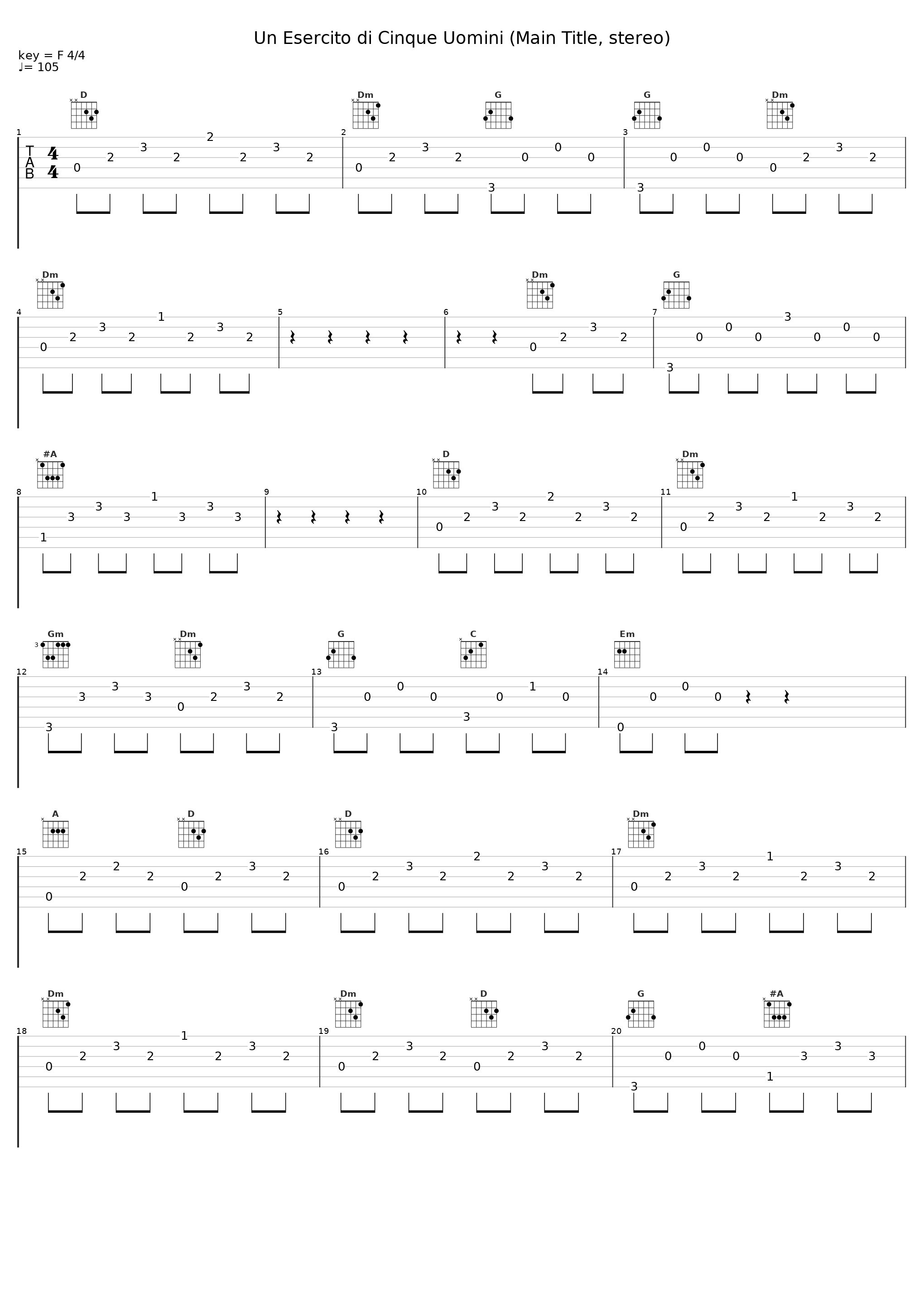Un Esercito di Cinque Uomini (Main Title, stereo)_Ennio Morricone_1