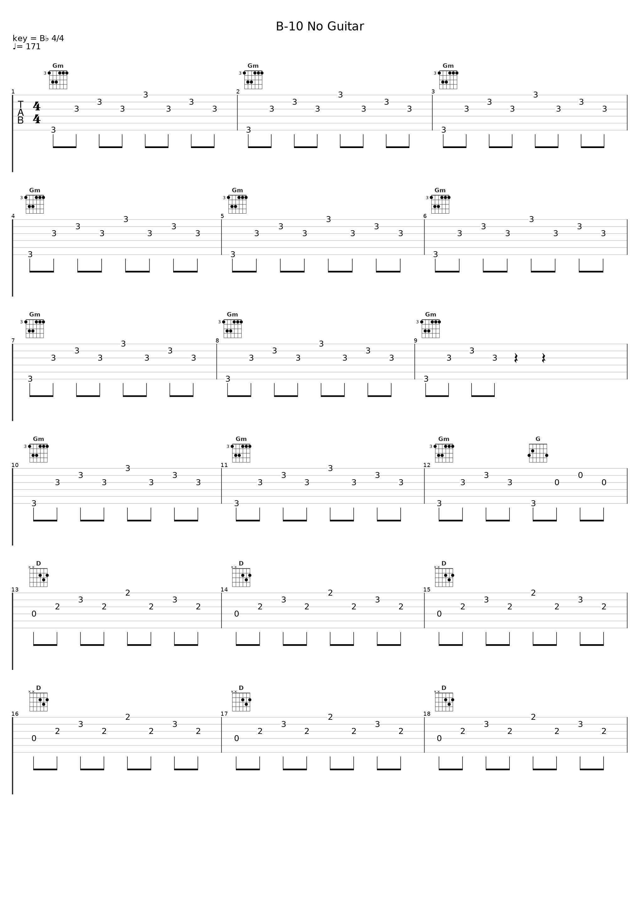 B-10 No Guitar_鹭巣诗郎_1