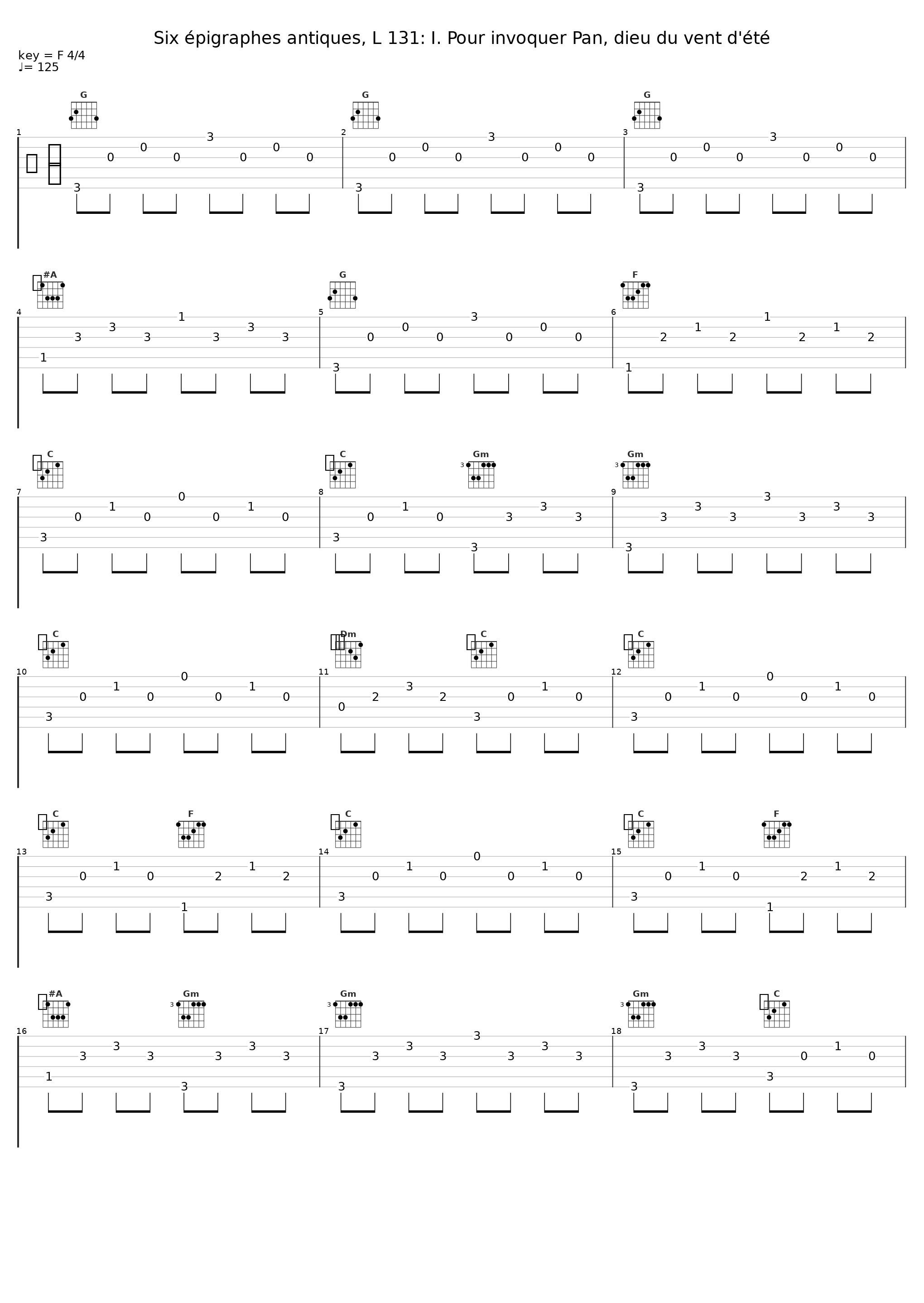 Six épigraphes antiques, L 131: I. Pour invoquer Pan, dieu du vent d'été_Arthur Schoonderwoerd,Achille-Claude Debussy_1