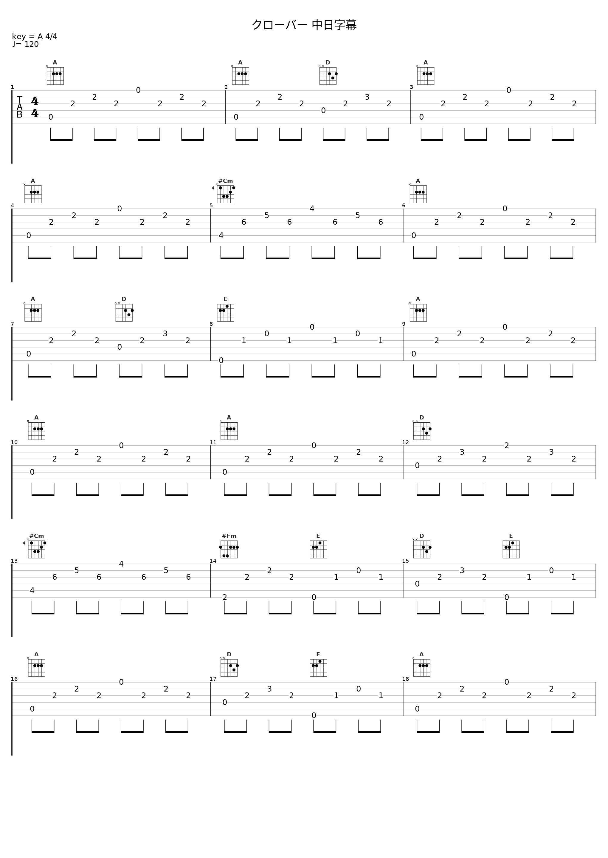 クローバー 中日字幕_镜音双子_1