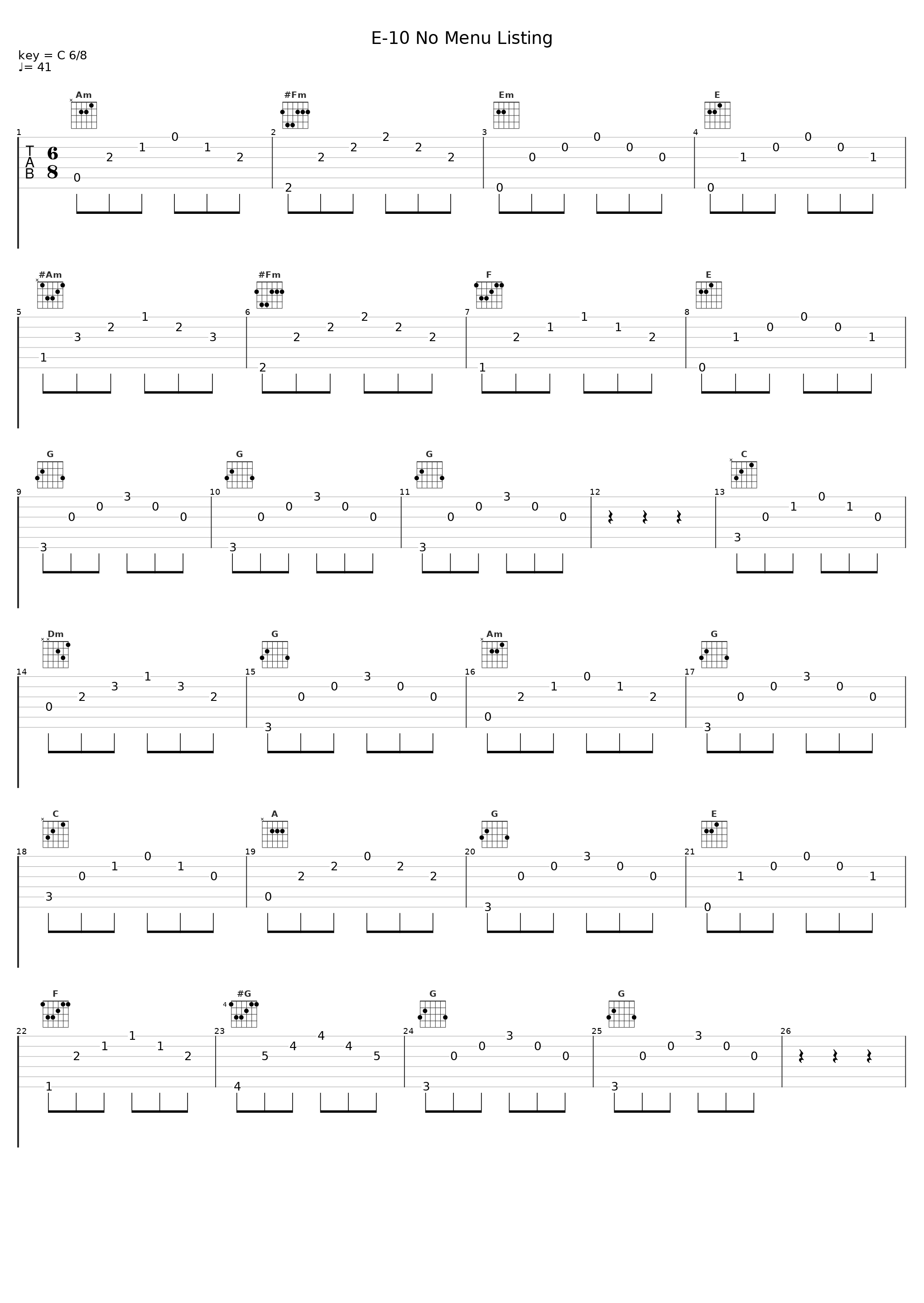 E-10 No Menu Listing_鹭巣诗郎_1