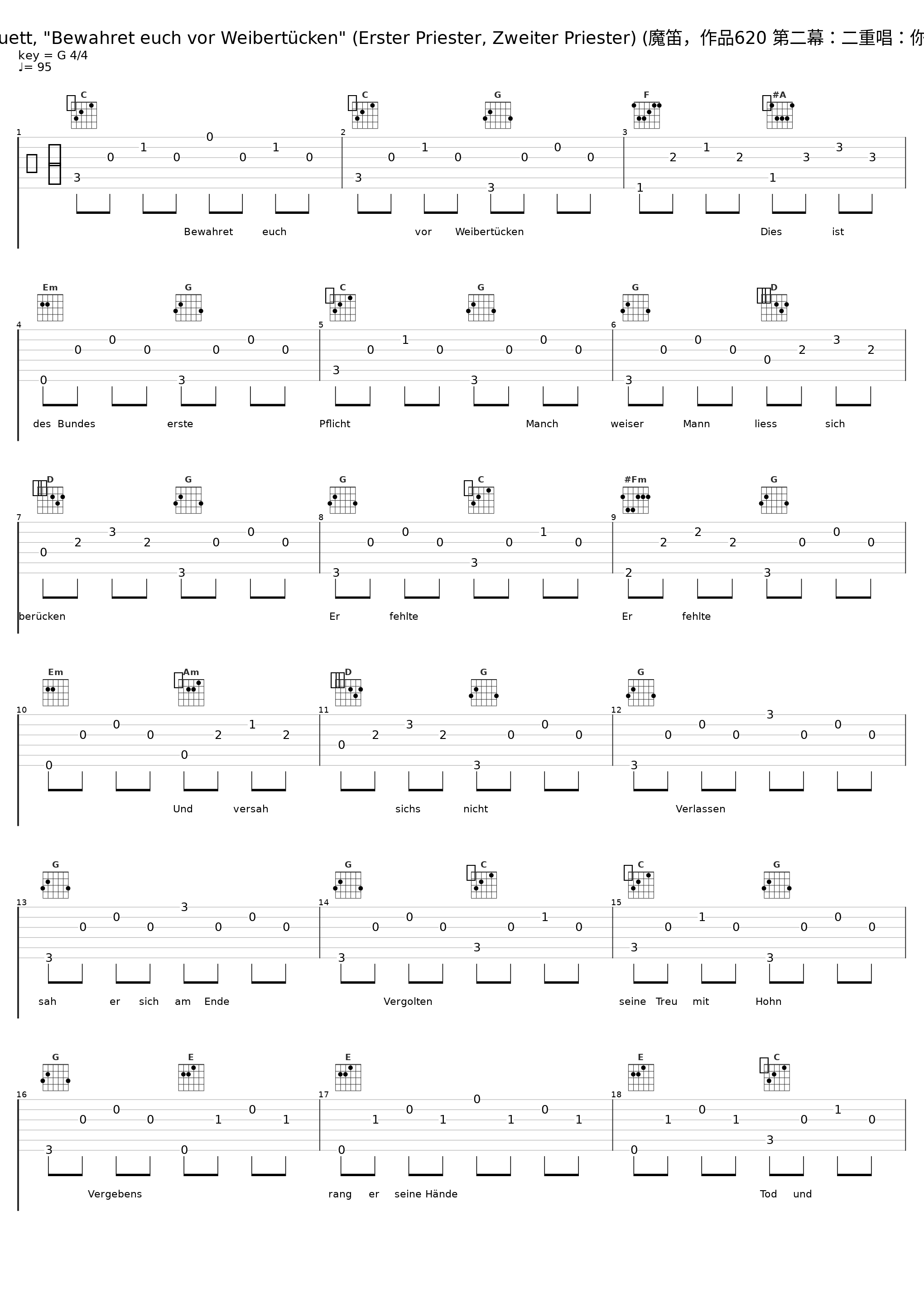 Die Zauberflöte, K. 620, Act 2 Scene 3: No. 11, Duett, "Bewahret euch vor Weibertücken" (Erster Priester, Zweiter Priester) (魔笛，作品620 第二幕：二重唱：你们女人保留自己的陷阱) (2000 Remastered Version)_Philharmonia Chorus,Philharmonia Orchestra,Otto Klemperer,Wilhelm Pitz_1