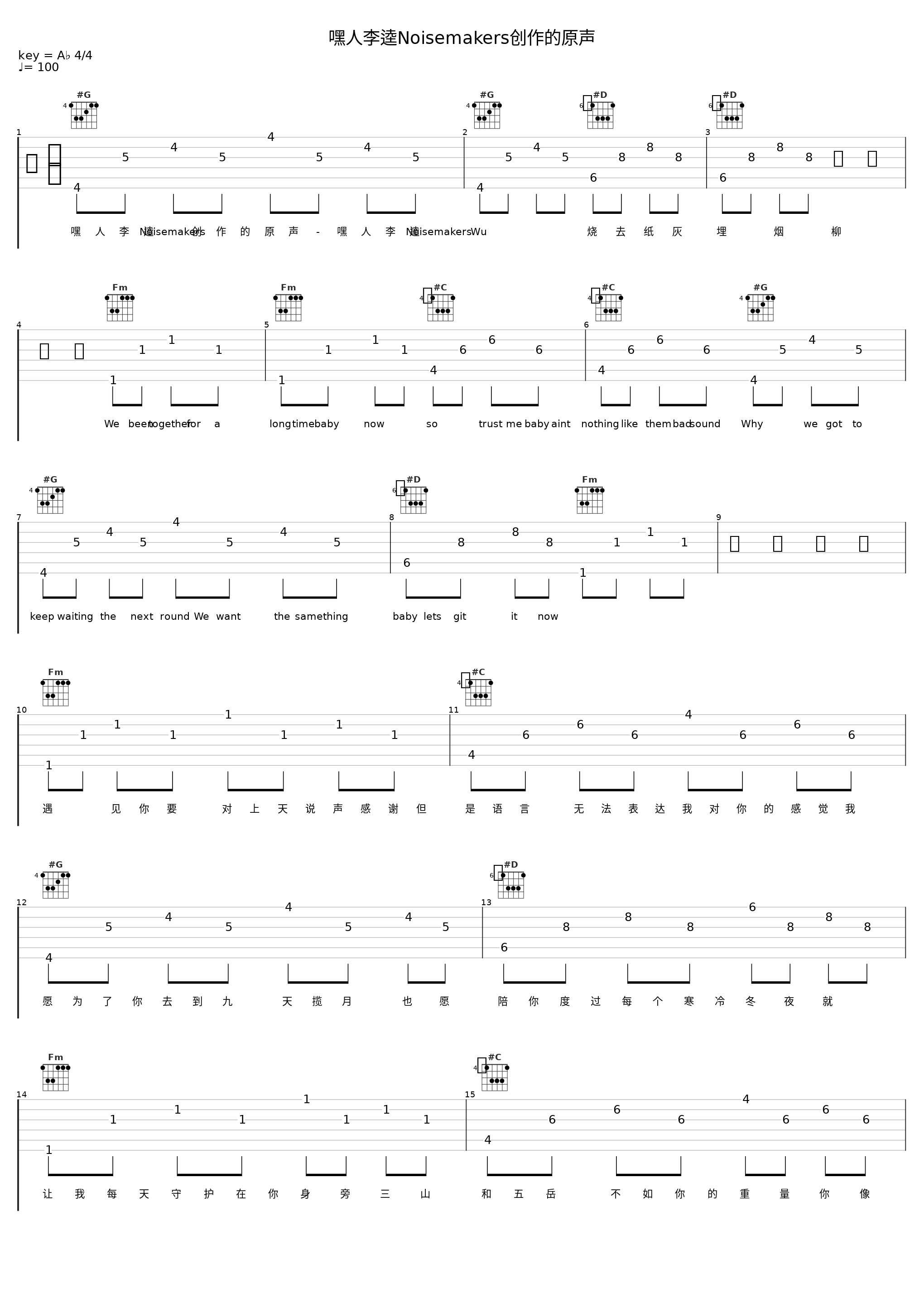 嘿人李逵Noisemakers创作的原声_嘿人李逵Noisemakers_1