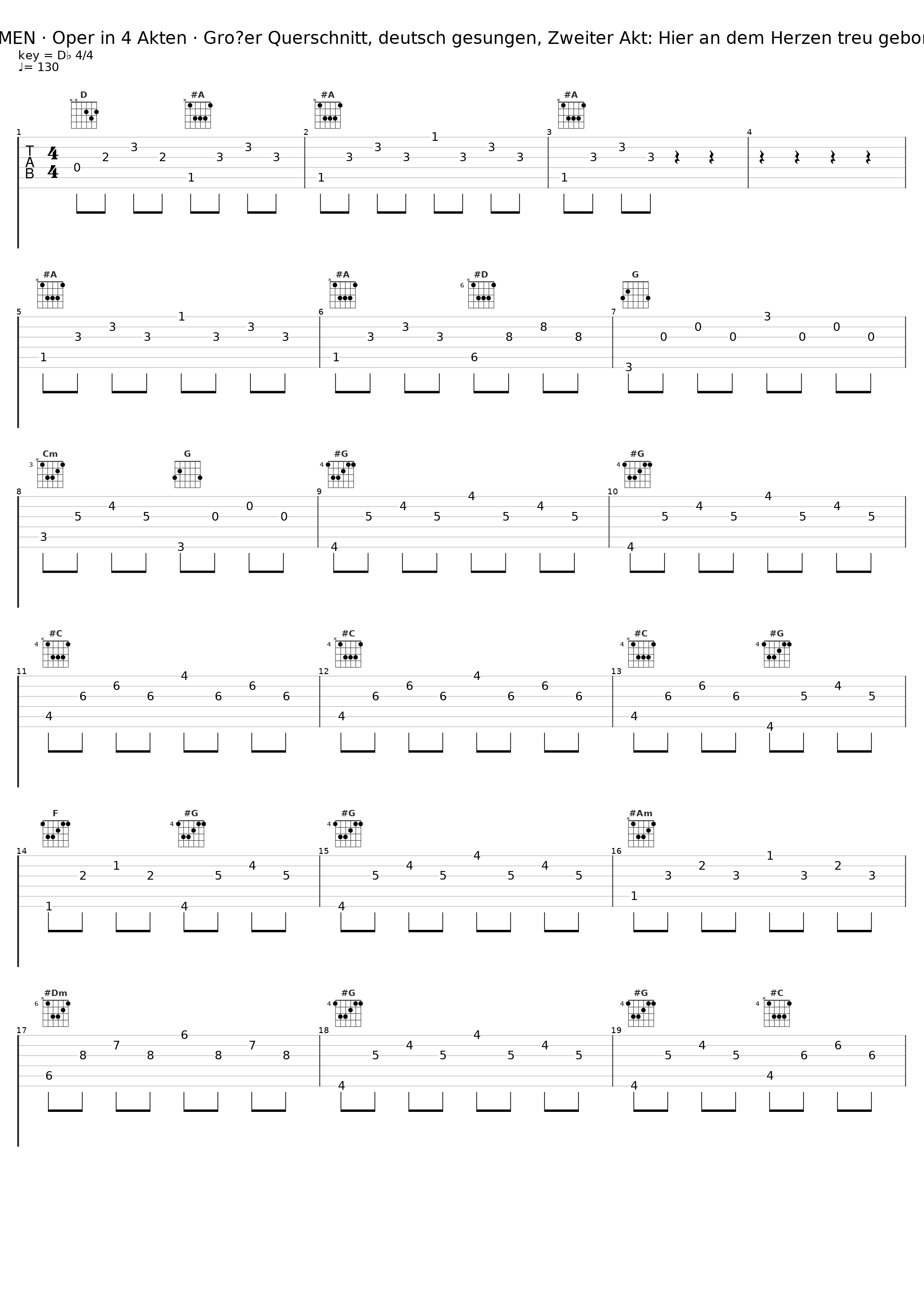 CARMEN · Oper in 4 Akten · Großer Querschnitt, deutsch gesungen, Zweiter Akt: Hier an dem Herzen treu geborgen_Rudolf Schock,Berliner Symphoniker,Wilhelm Schchter_1