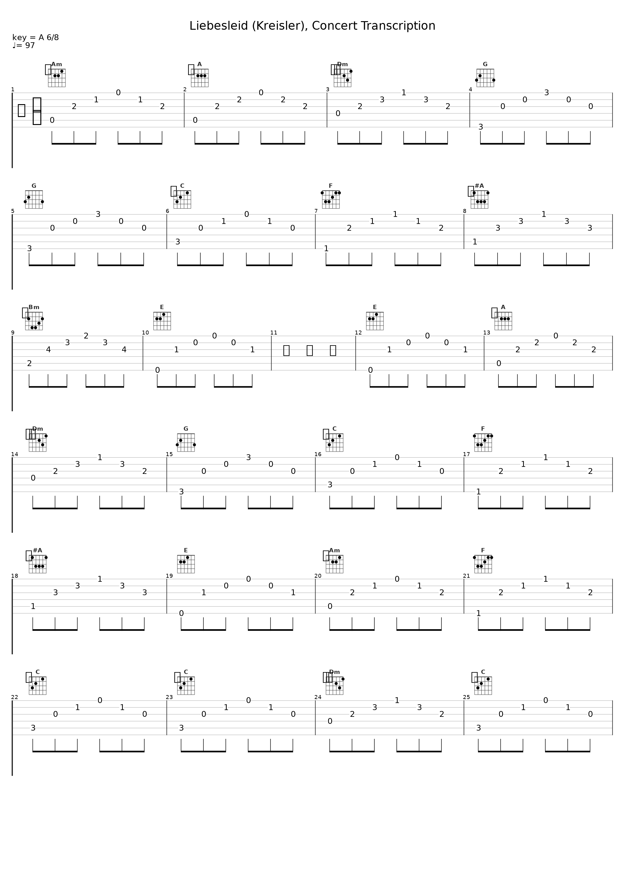 Liebesleid (Kreisler), Concert Transcription_Rafael Orozco_1