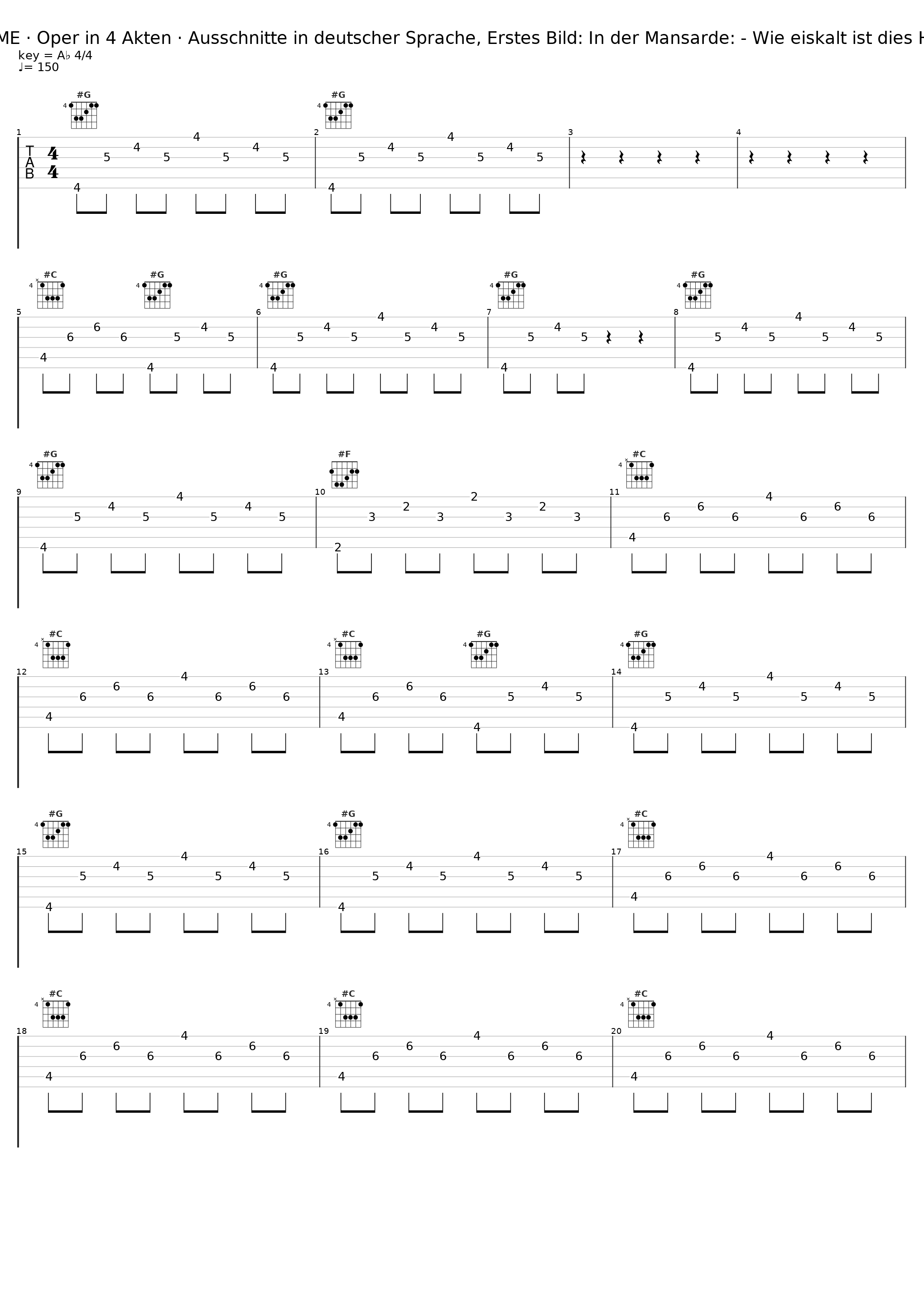 LA BOHÈME · Oper in 4 Akten · Ausschnitte in deutscher Sprache, Erstes Bild: In der Mansarde: - Wie eiskalt ist dies Händchen_Rudolf Schock,Berliner Symphoniker,Wilhelm Schchter_1