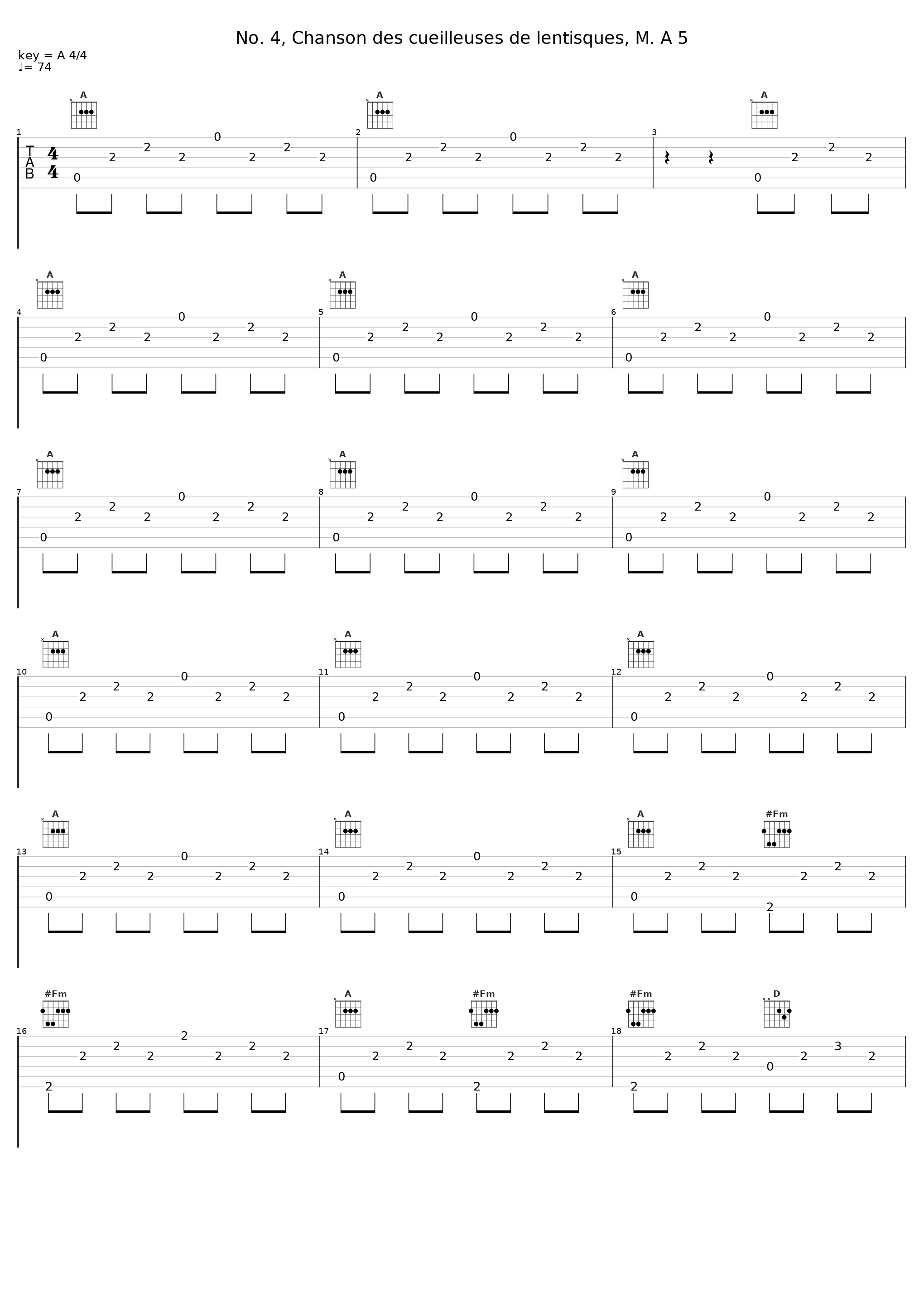 No. 4, Chanson des cueilleuses de lentisques, M. A 5_Mady Mesple,Dalton Baldwin_1