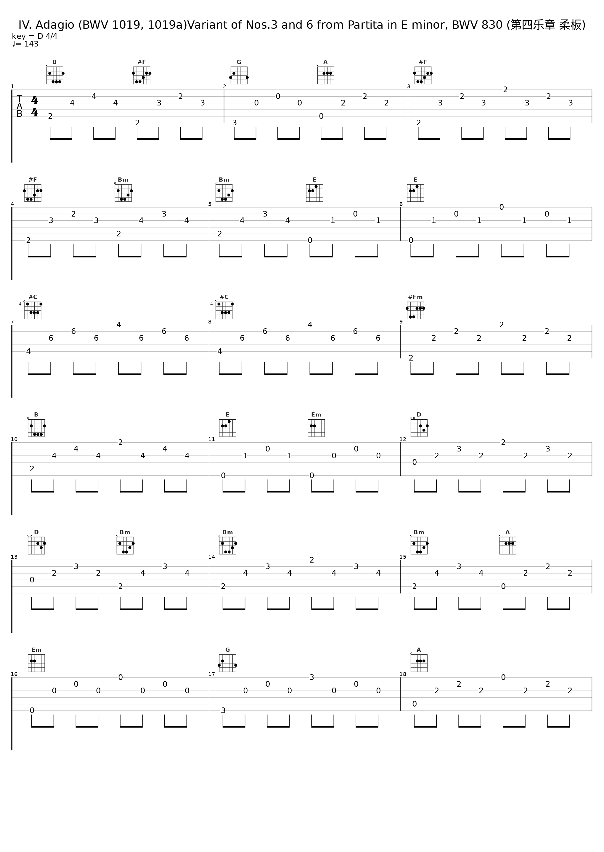 IV. Adagio (BWV 1019, 1019a)Variant of Nos.3 and 6 from Partita in E minor, BWV 830 (第四乐章 柔板)_Arthur Grumiaux,Christiane Jaccottet_1