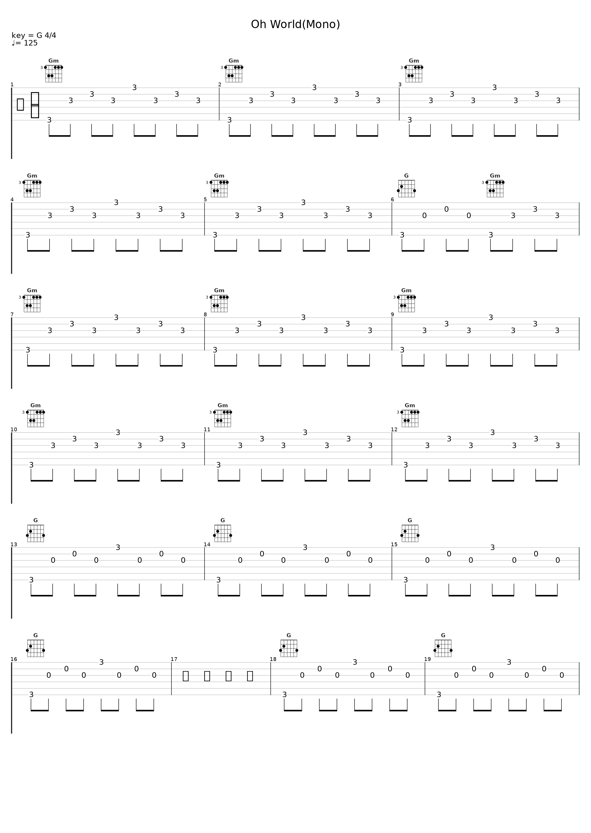 Oh World(Mono)_Straw,Hay_1