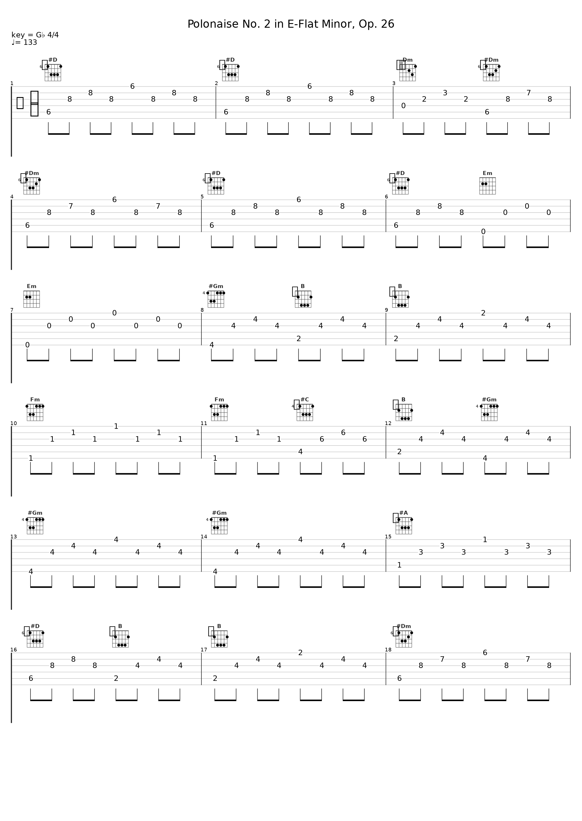 Polonaise No. 2 in E-Flat Minor, Op. 26_Arthur Schoonderwoerd,Frédéric Chopin_1