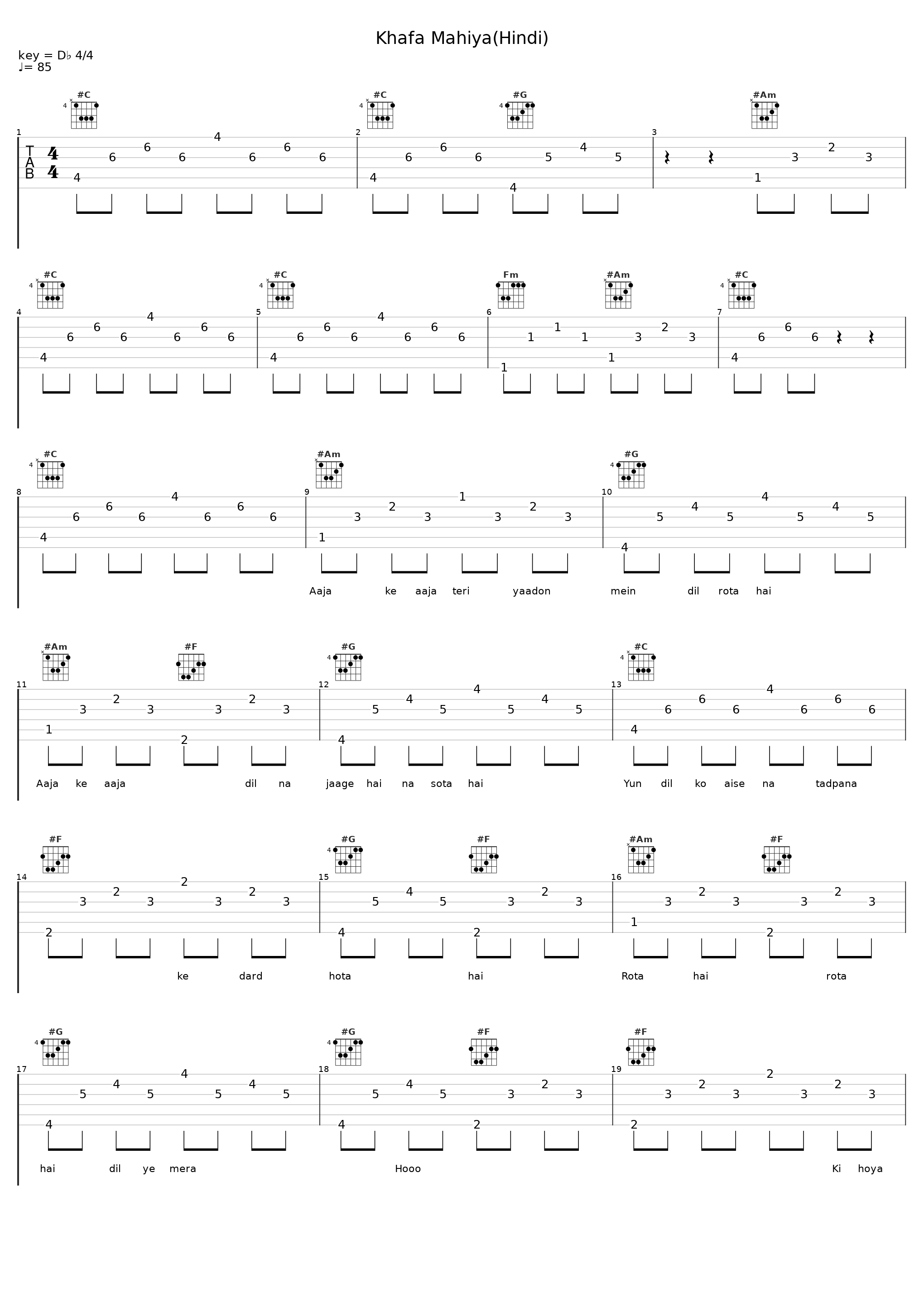 Khafa Mahiya(Hindi)_Tony Kakkar_1