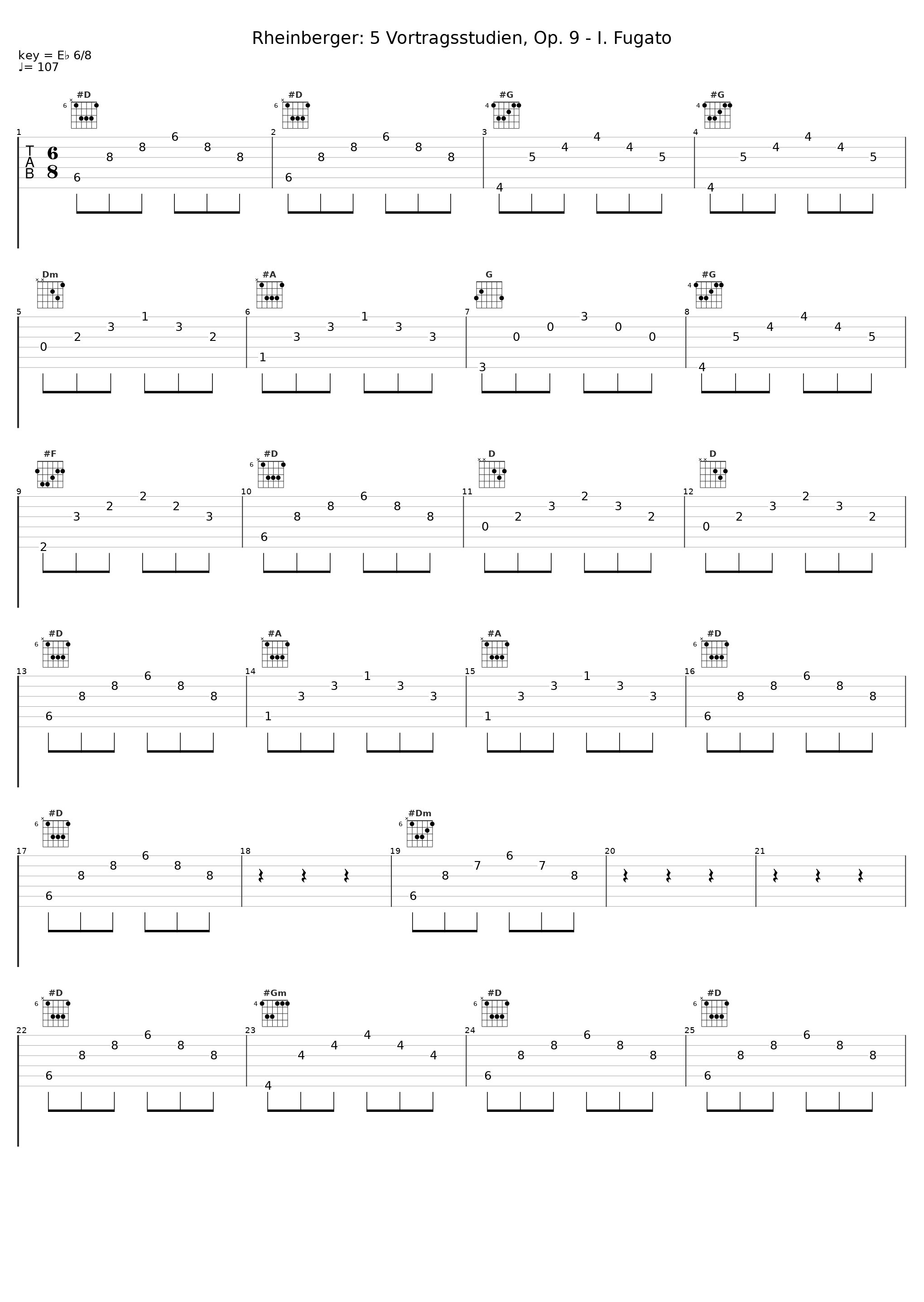 Rheinberger: 5 Vortragsstudien, Op. 9 - I. Fugato_Jurg Hanselmann_1