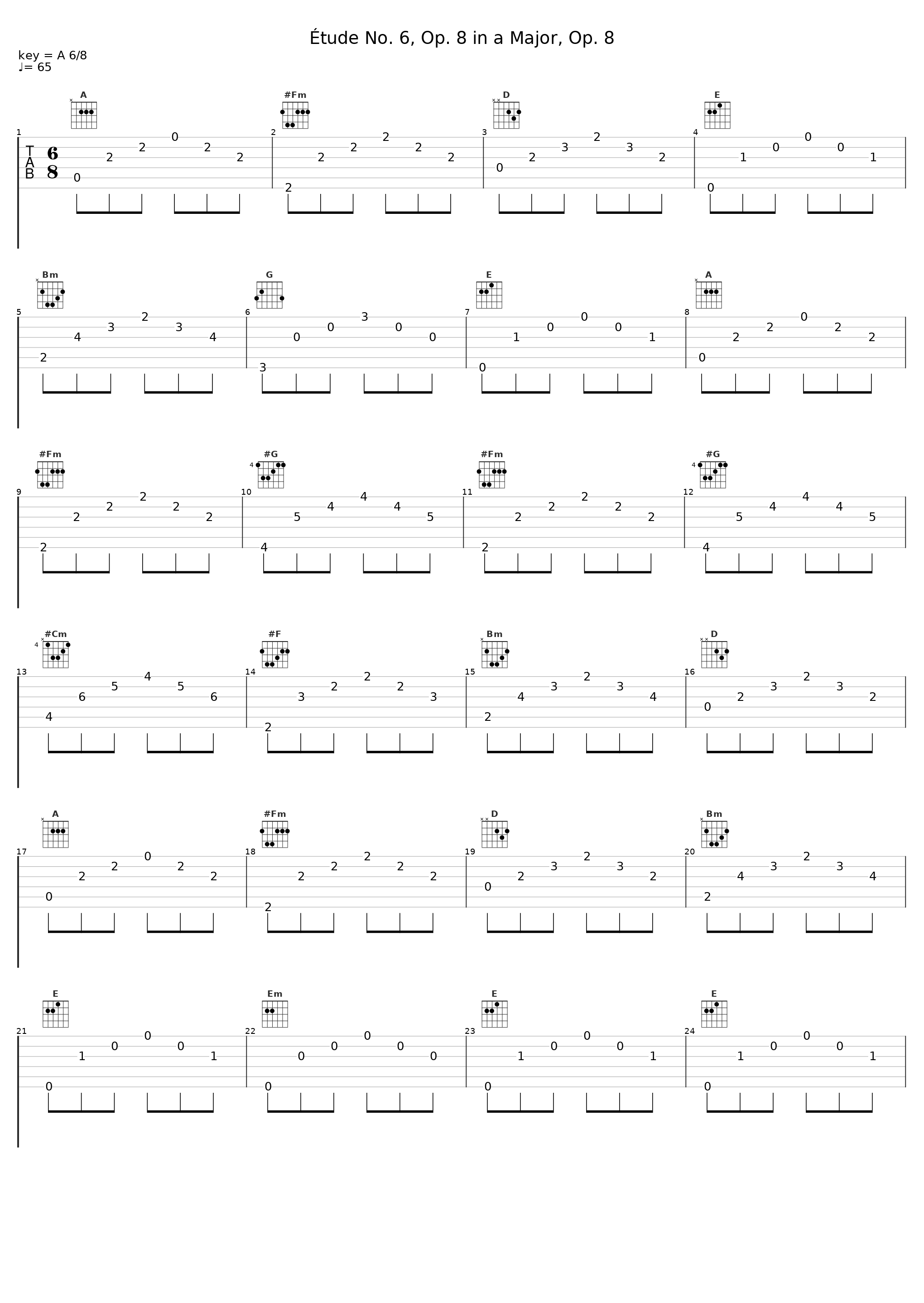 Étude No. 6, Op. 8 in a Major, Op. 8_Gustaf Oloveson_1