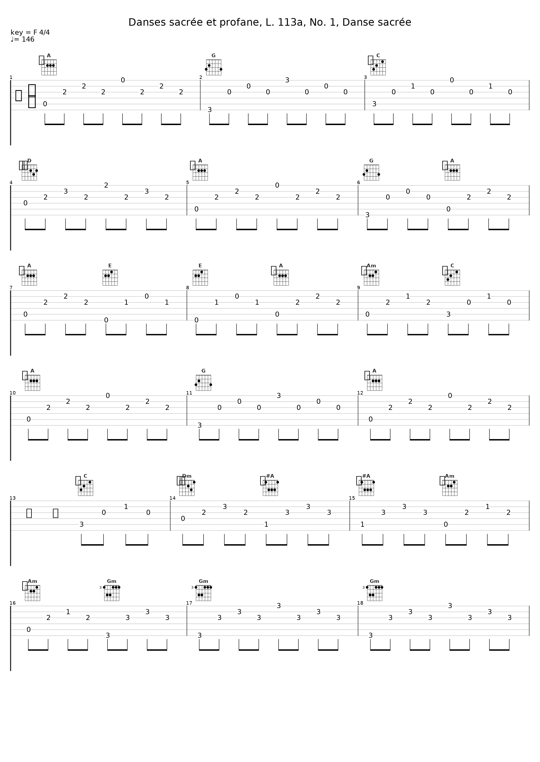 Danses sacrée et profane, L. 113a, No. 1, Danse sacrée_Piero Coppola,Achille-Claude Debussy_1