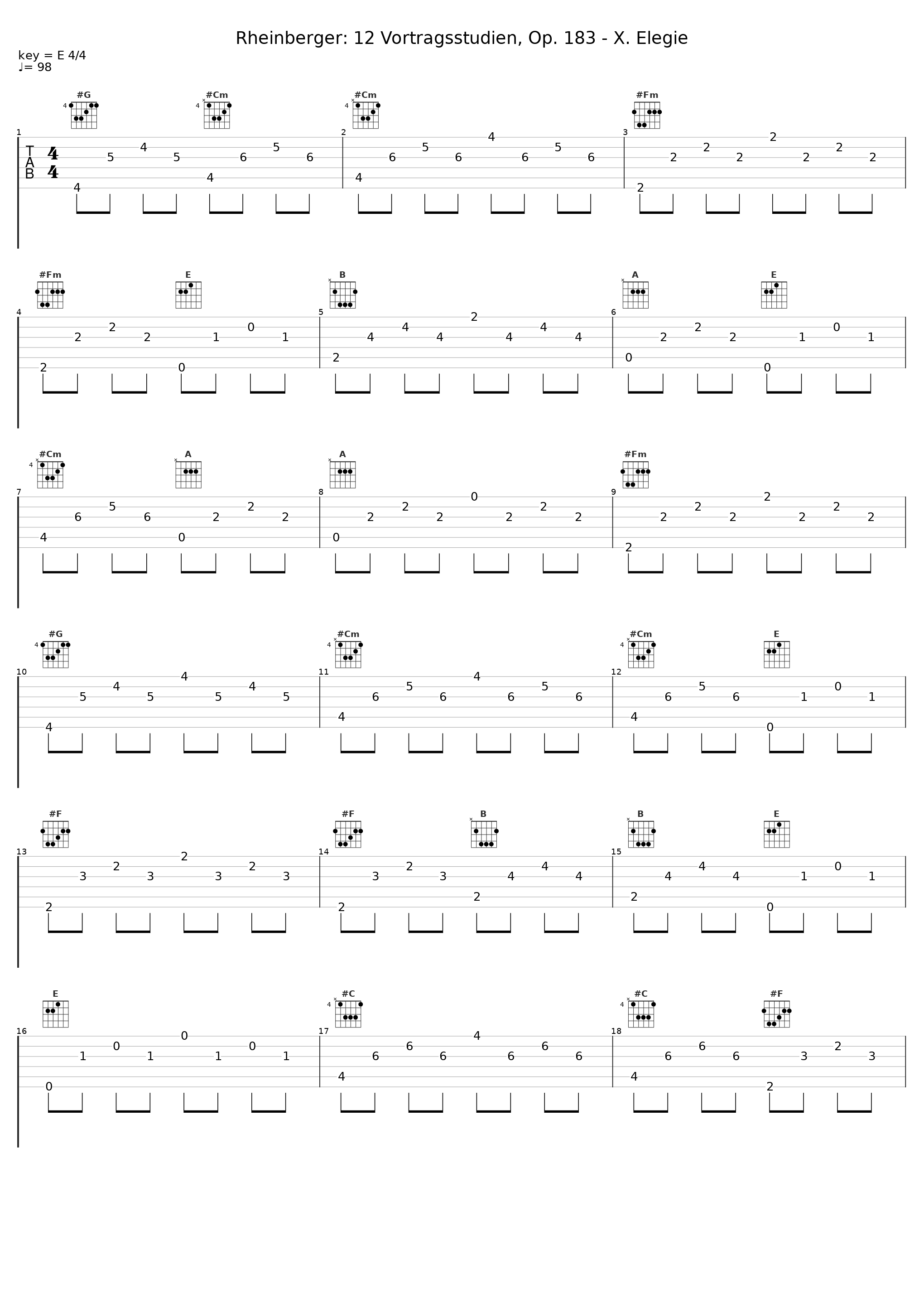 Rheinberger: 12 Vortragsstudien, Op. 183 - X. Elegie_Jurg Hanselmann_1