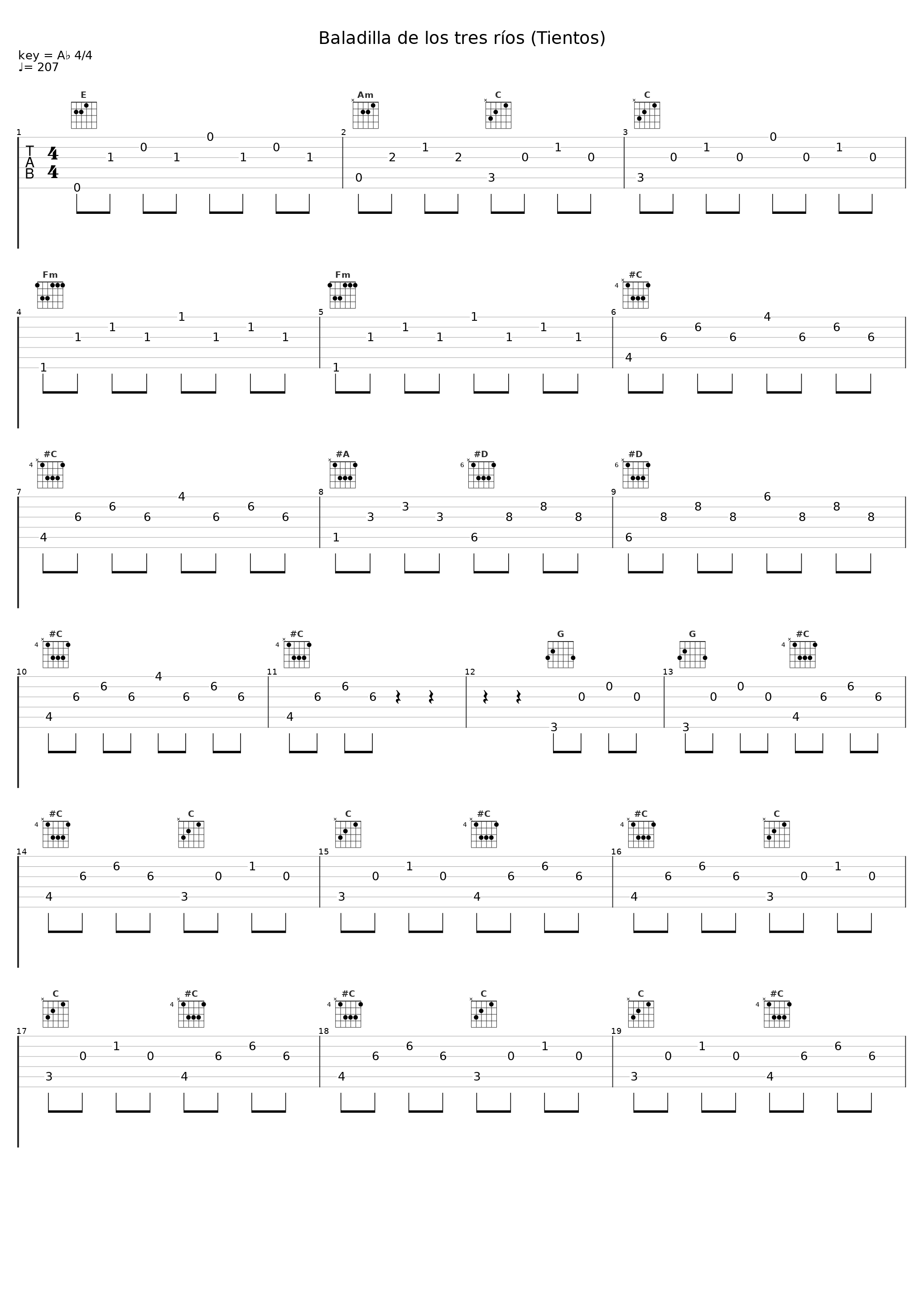 Baladilla de los tres ríos (Tientos)_Enrique Montoya_1