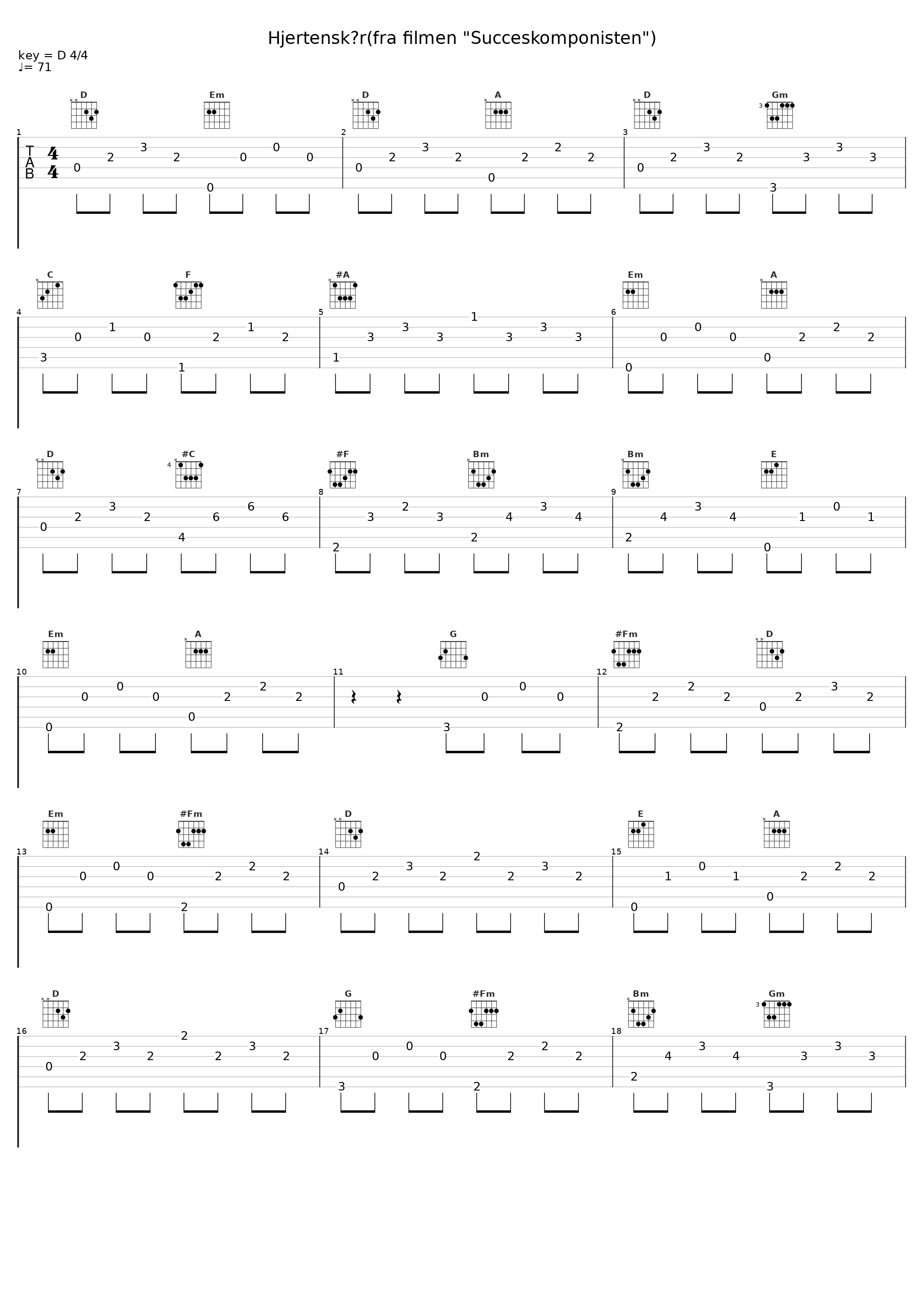 Hjertenskær(fra filmen "Succeskomponisten")_Gustav Winckler_1