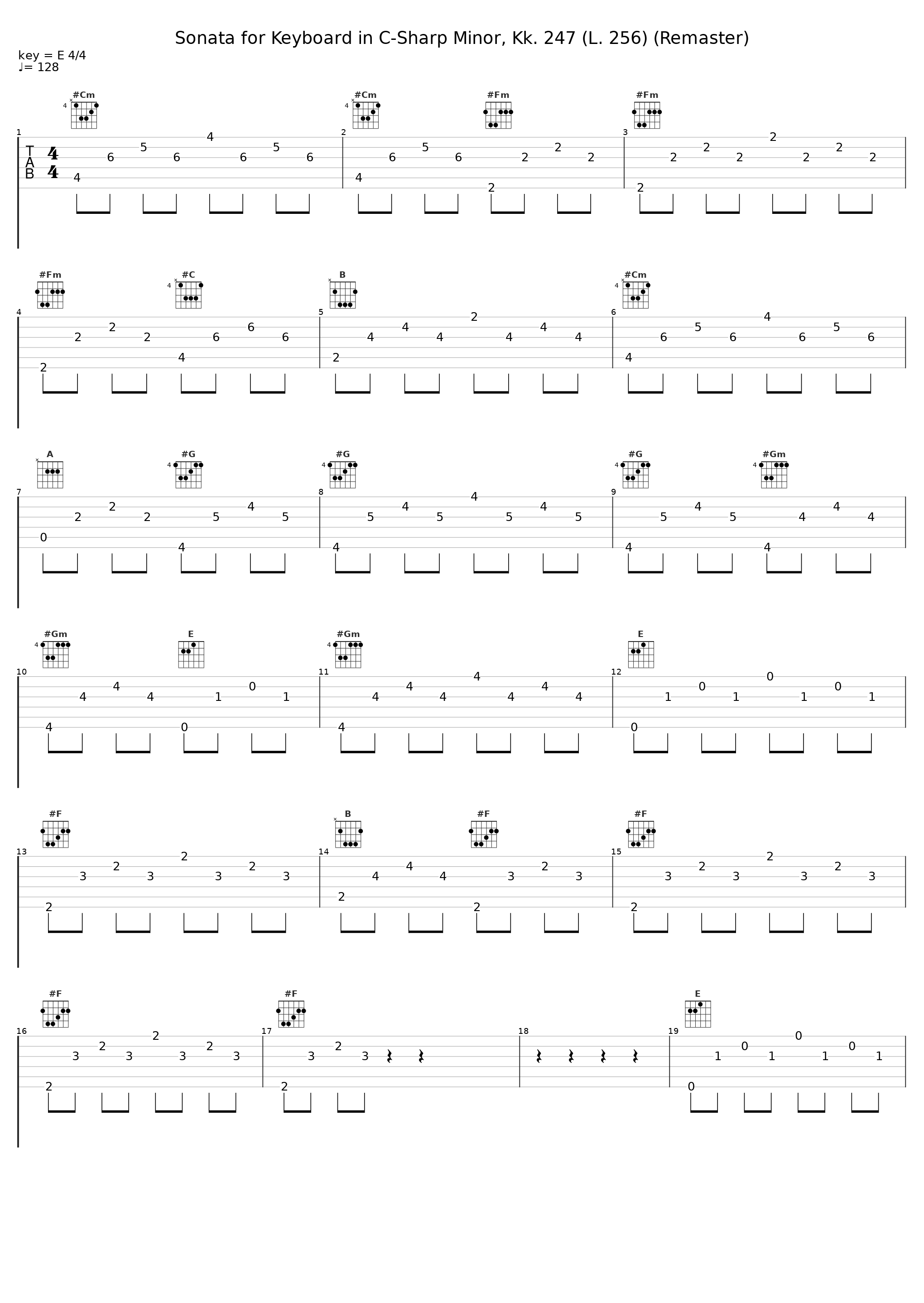 Sonata for Keyboard in C-Sharp Minor, Kk. 247 (L. 256) (Remaster)_Charles Rosen_1