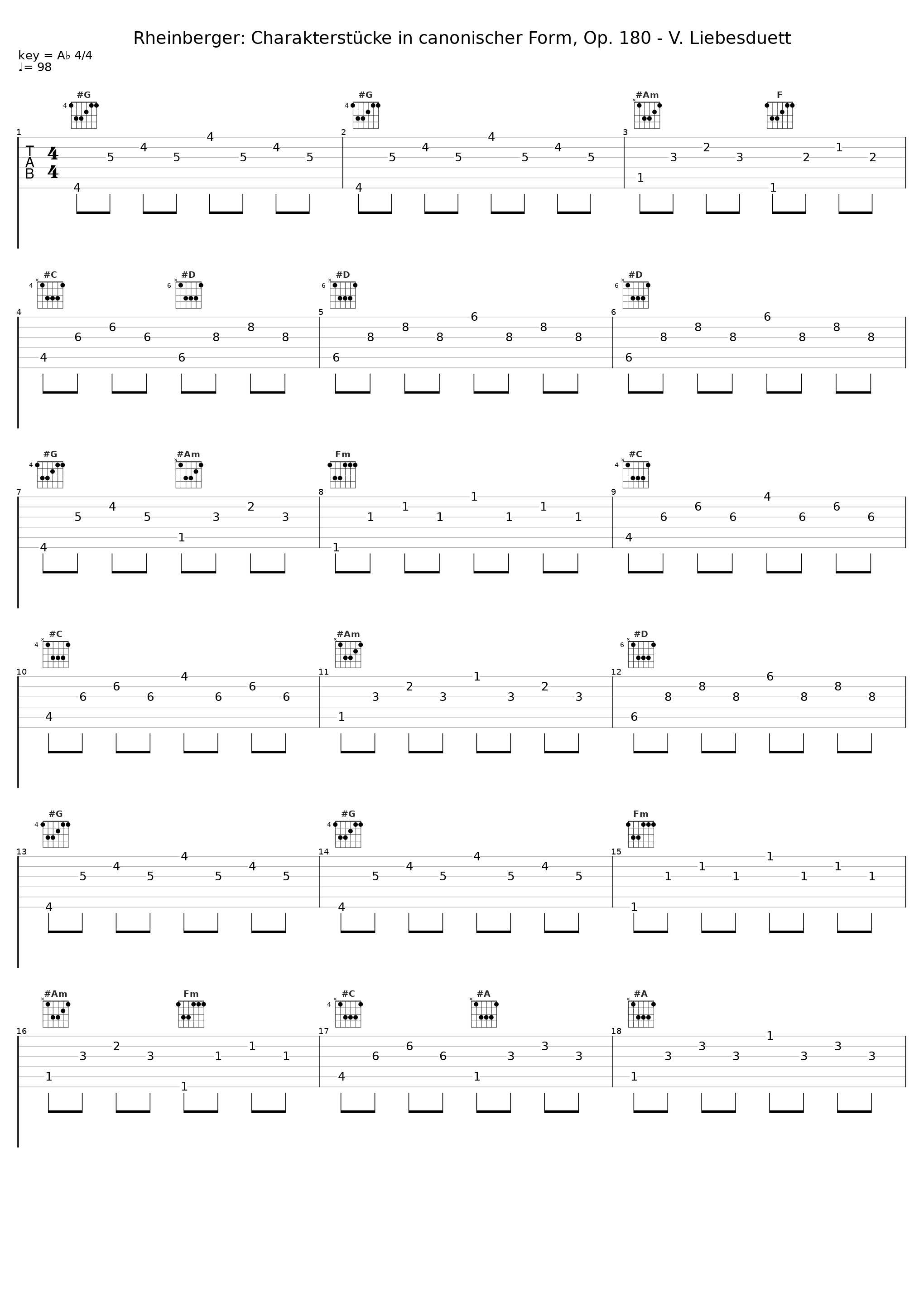 Rheinberger: Charakterstücke in canonischer Form, Op. 180 - V. Liebesduett_Jurg Hanselmann_1