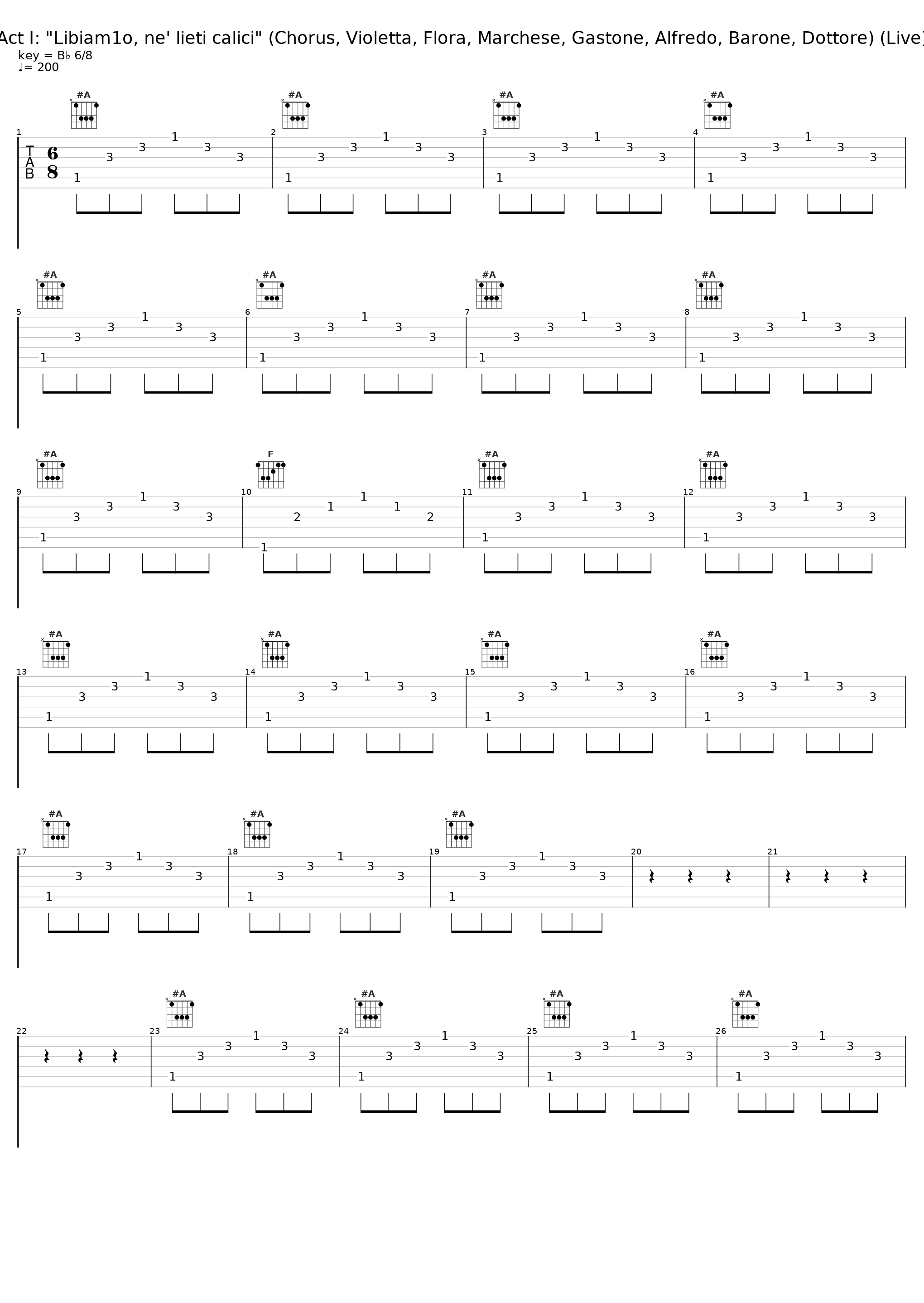 Act I: "Libiam1o, ne' lieti calici" (Chorus, Violetta, Flora, Marchese, Gastone, Alfredo, Barone, Dottore) (Live)_Maria Callas,Alfredo Kraus,Piero De Palma,Laura Zanini_1
