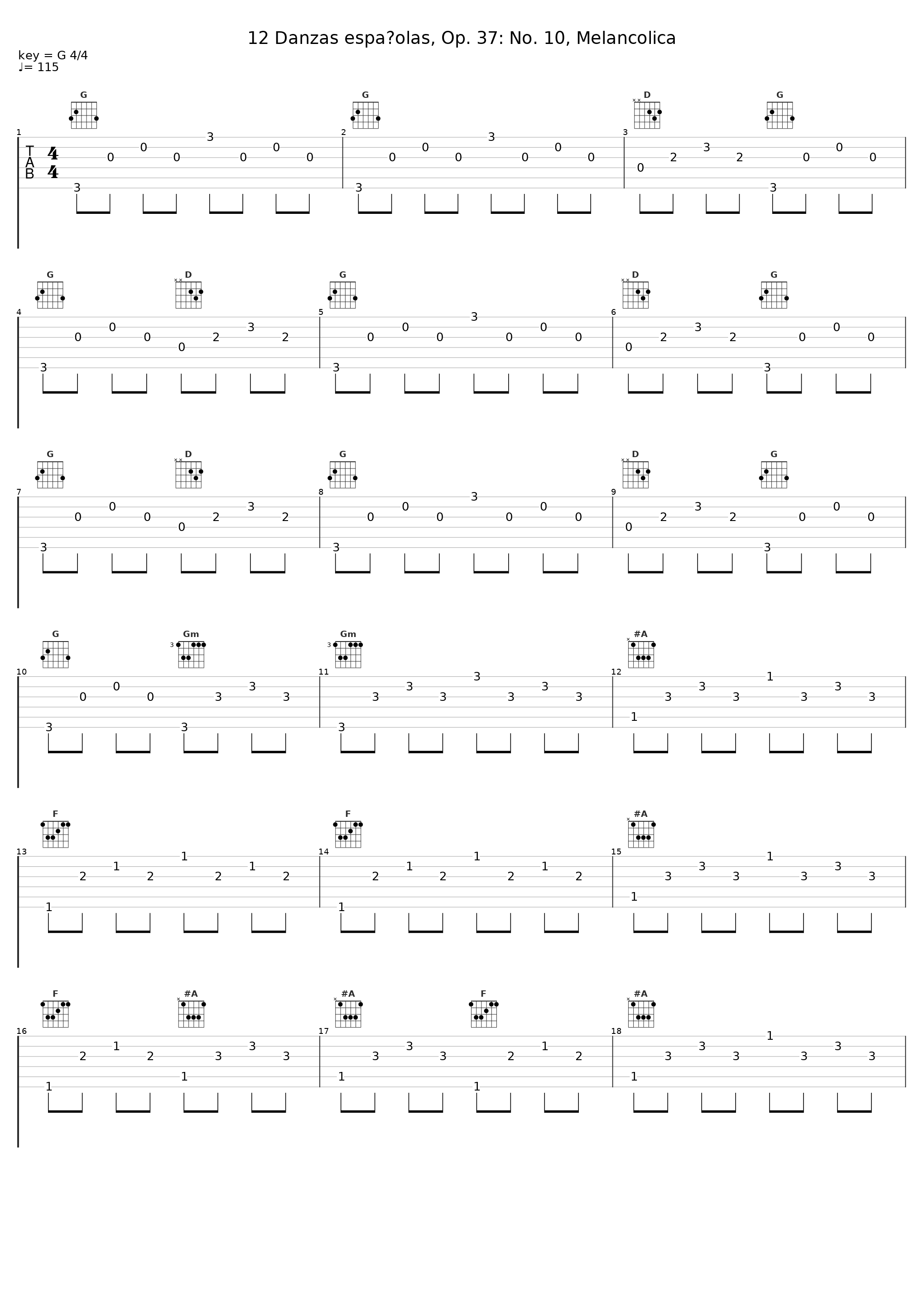 12 Danzas españolas, Op. 37: No. 10, Melancolica_Enrique Granados_1