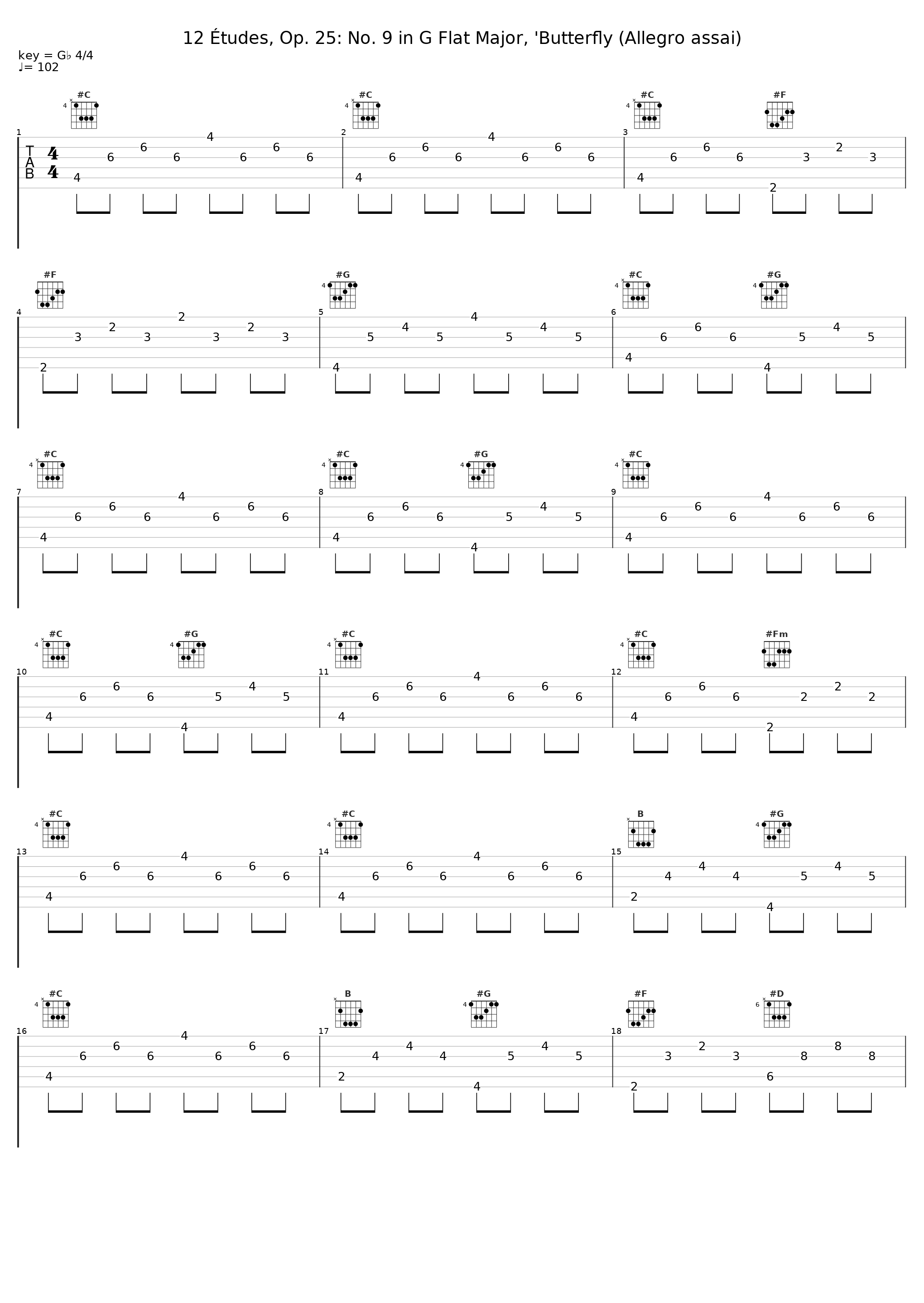 12 Études, Op. 25: No. 9 in G Flat Major, 'Butterfly (Allegro assai)_Véronique Bonnecaze,Frédéric Chopin_1