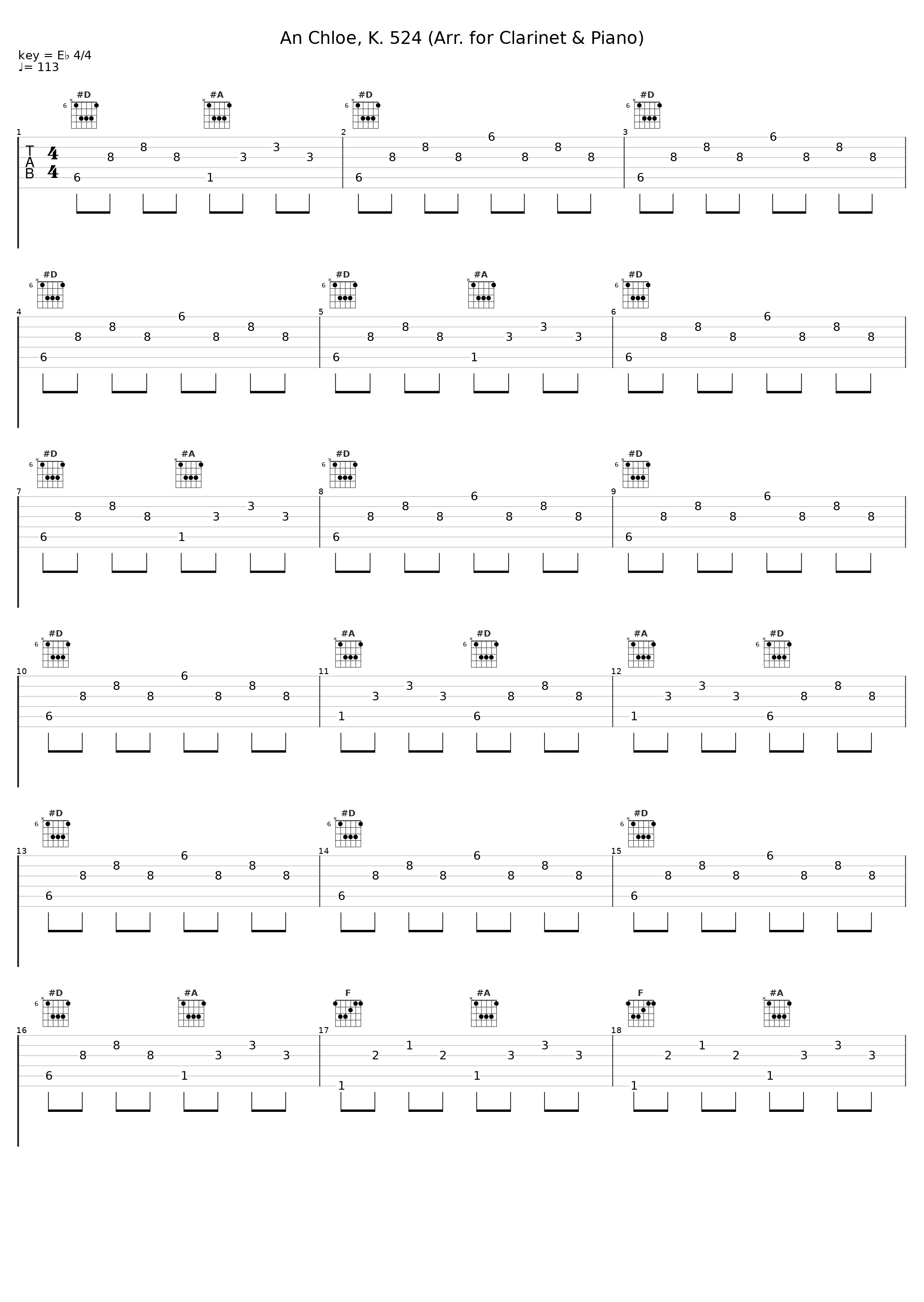An Chloe, K. 524 (Arr. for Clarinet & Piano)_Dirk Altmann_1