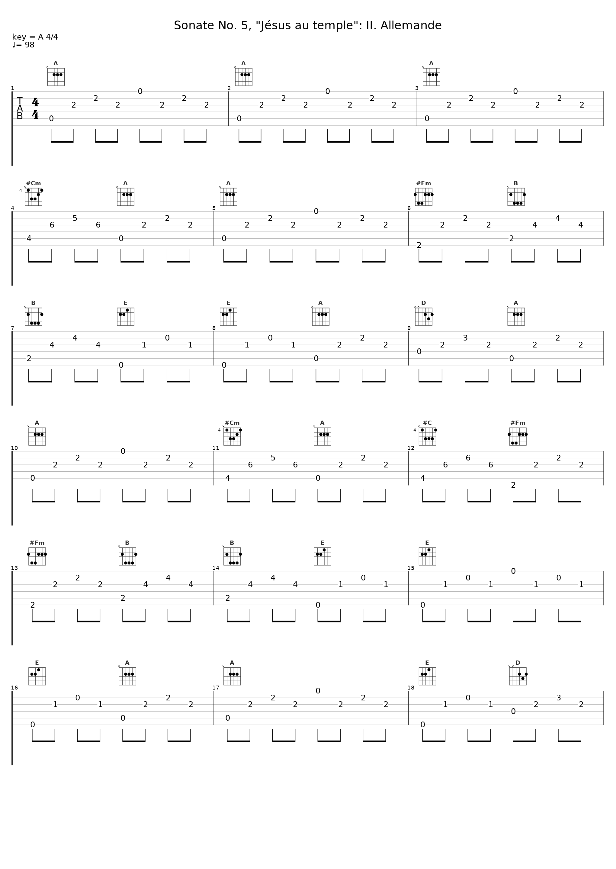 Sonate No. 5, "Jésus au temple": II. Allemande_Patrick Bismuth,La Tempesta_1