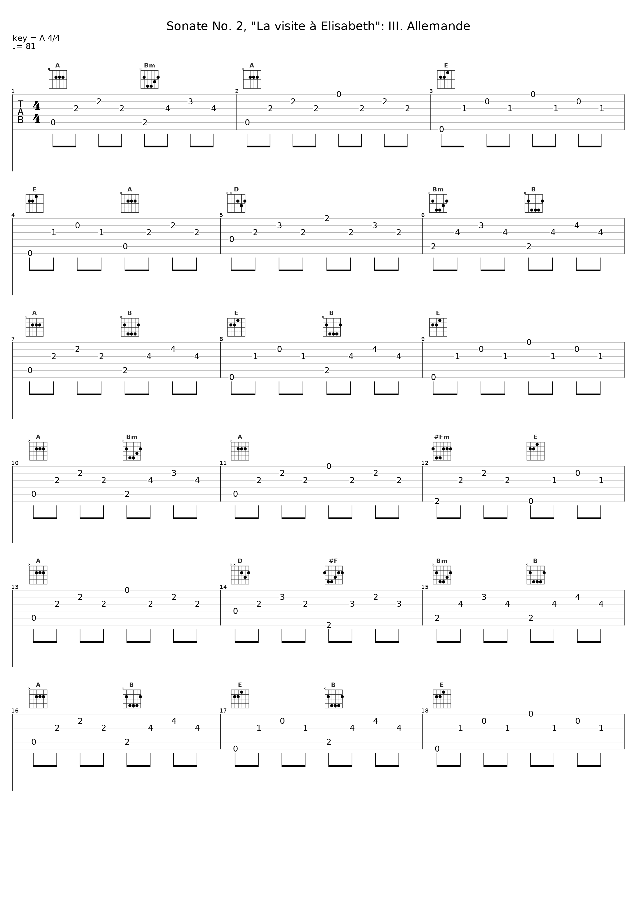 Sonate No. 2, "La visite à Elisabeth": III. Allemande_Patrick Bismuth,La Tempesta_1