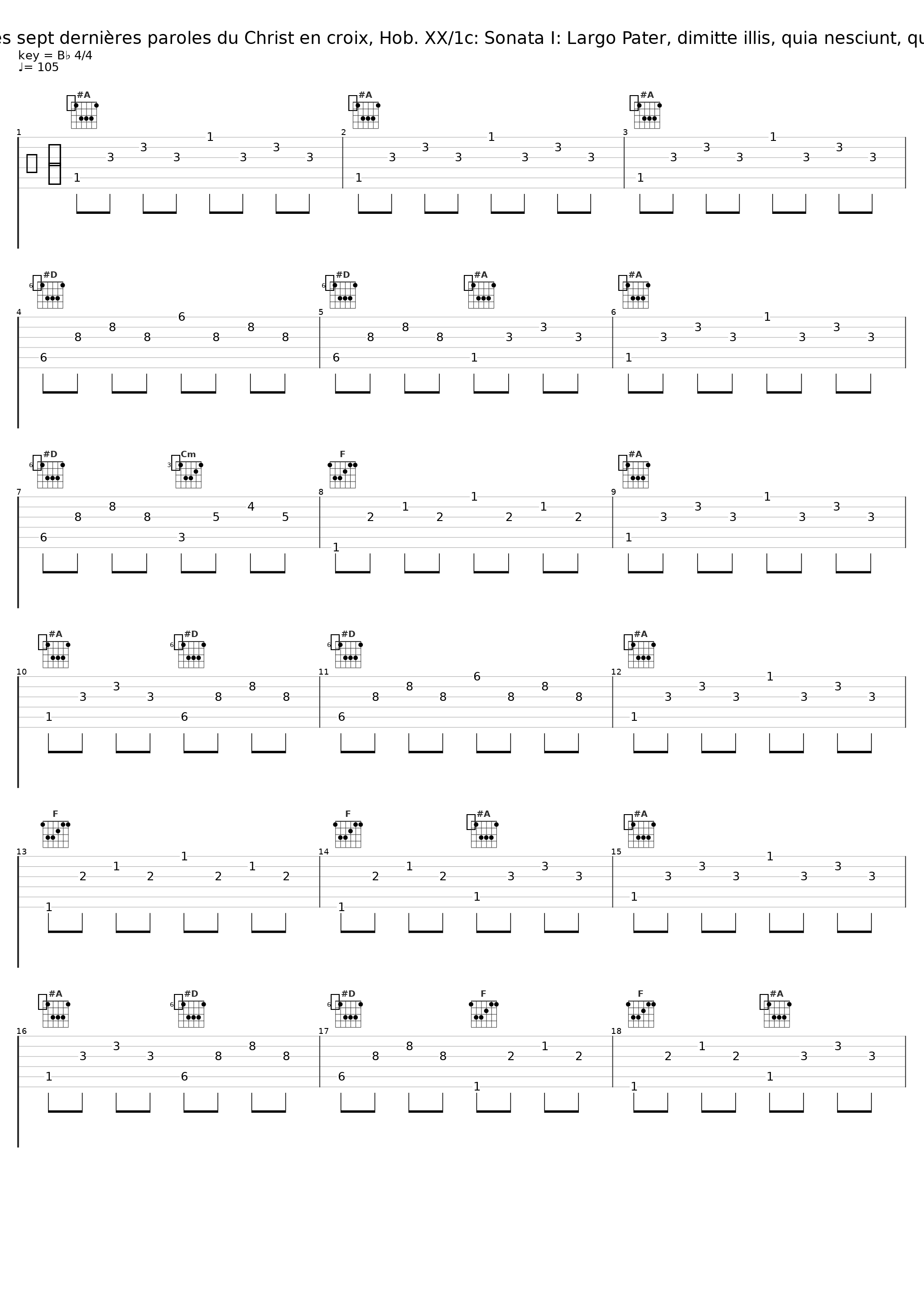 Haydn: Les sept dernières paroles du Christ en croix, Hob. XX/1c: Sonata I: Largo Pater, dimitte illis, quia nesciunt, quid faciunt_David Jalbert_1
