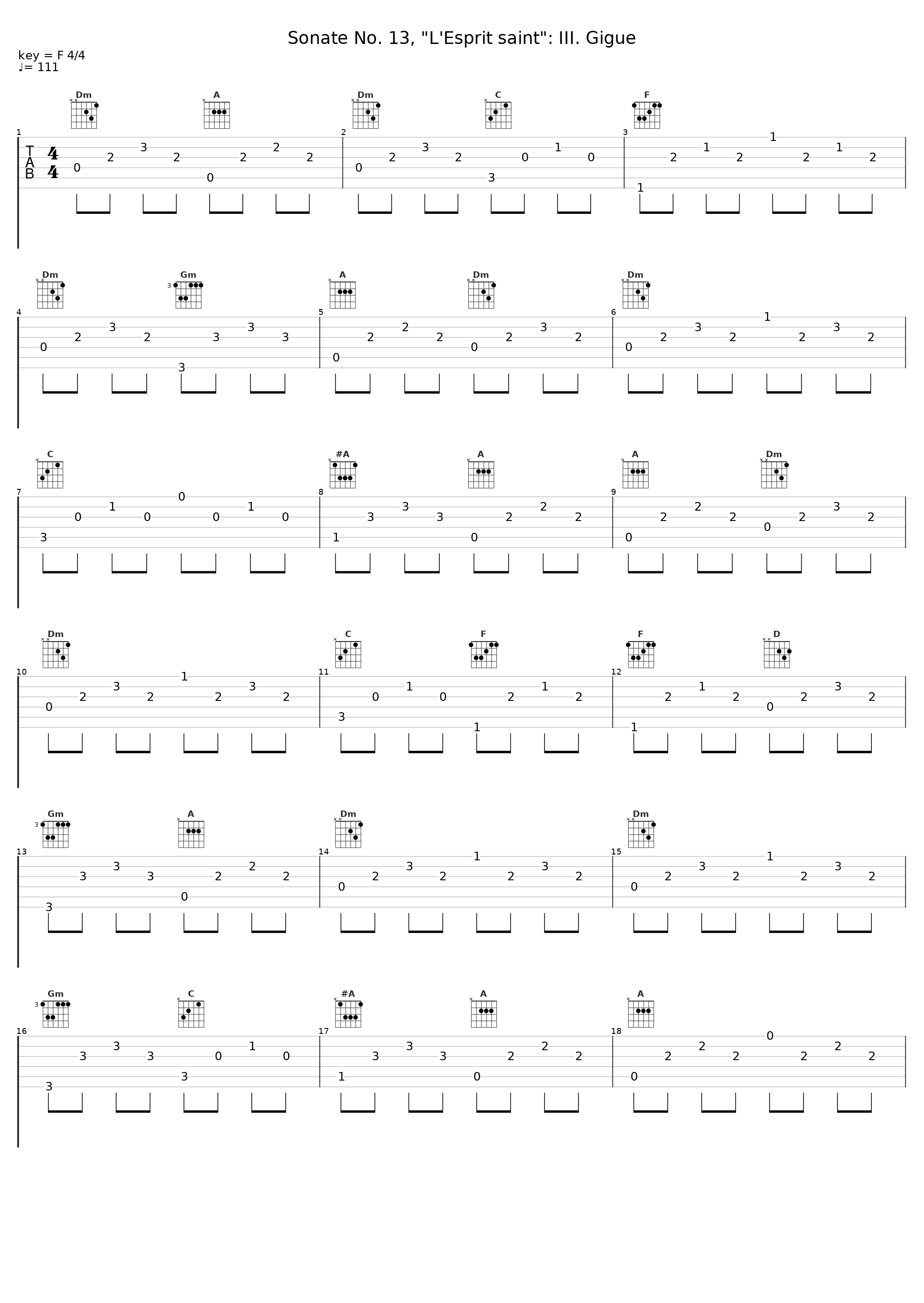Sonate No. 13, "L'Esprit saint": III. Gigue_Patrick Bismuth,La Tempesta_1