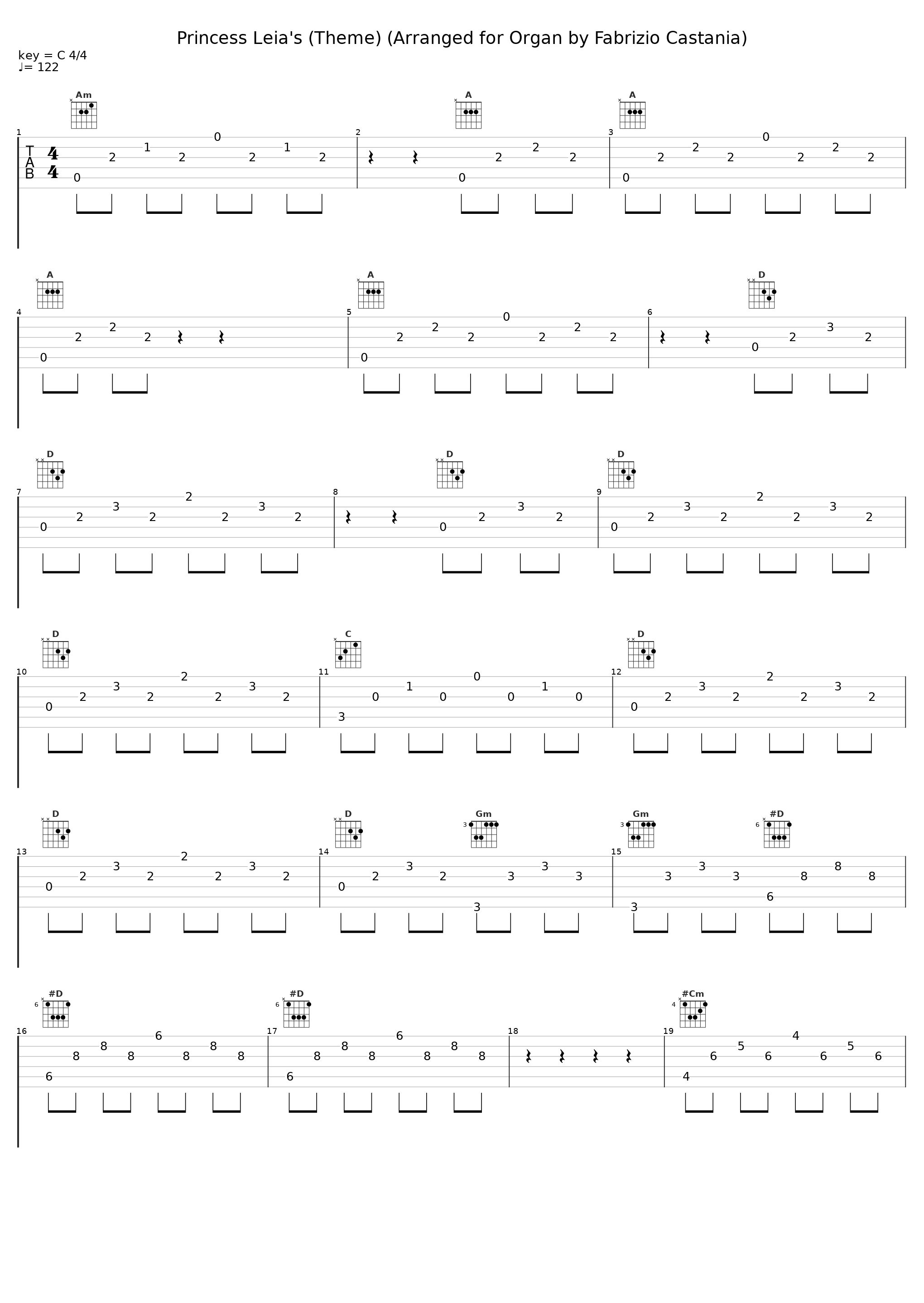 Princess Leia's (Theme) (Arranged for Organ by Fabrizio Castania)_Raimondo Mazzon_1