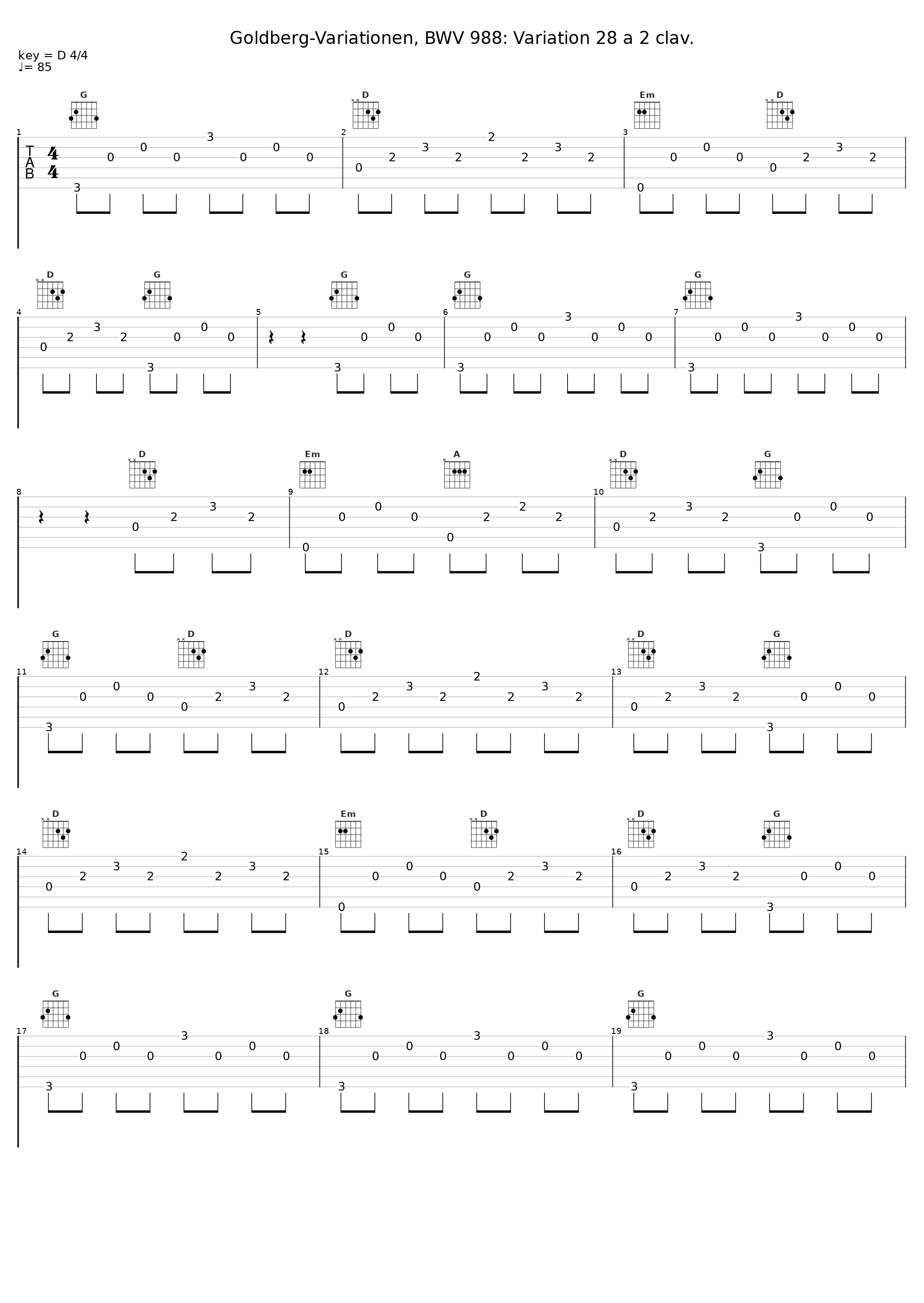 Goldberg-Variationen, BWV 988: Variation 28 a 2 clav._Pierre Réach_1