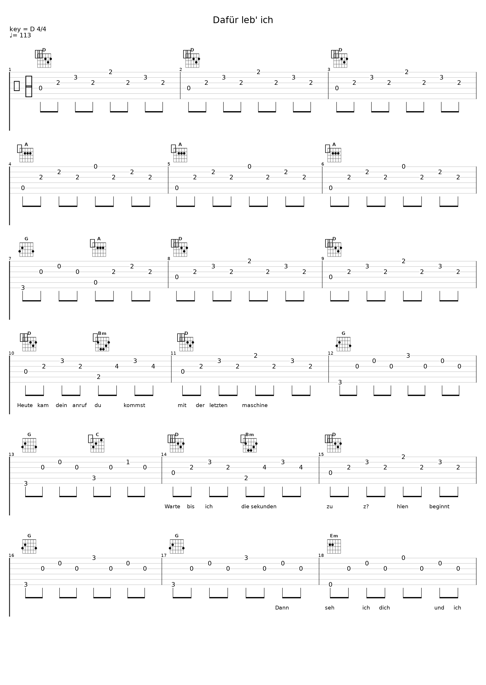 Dafür leb' ich_Bernhard Brink_1