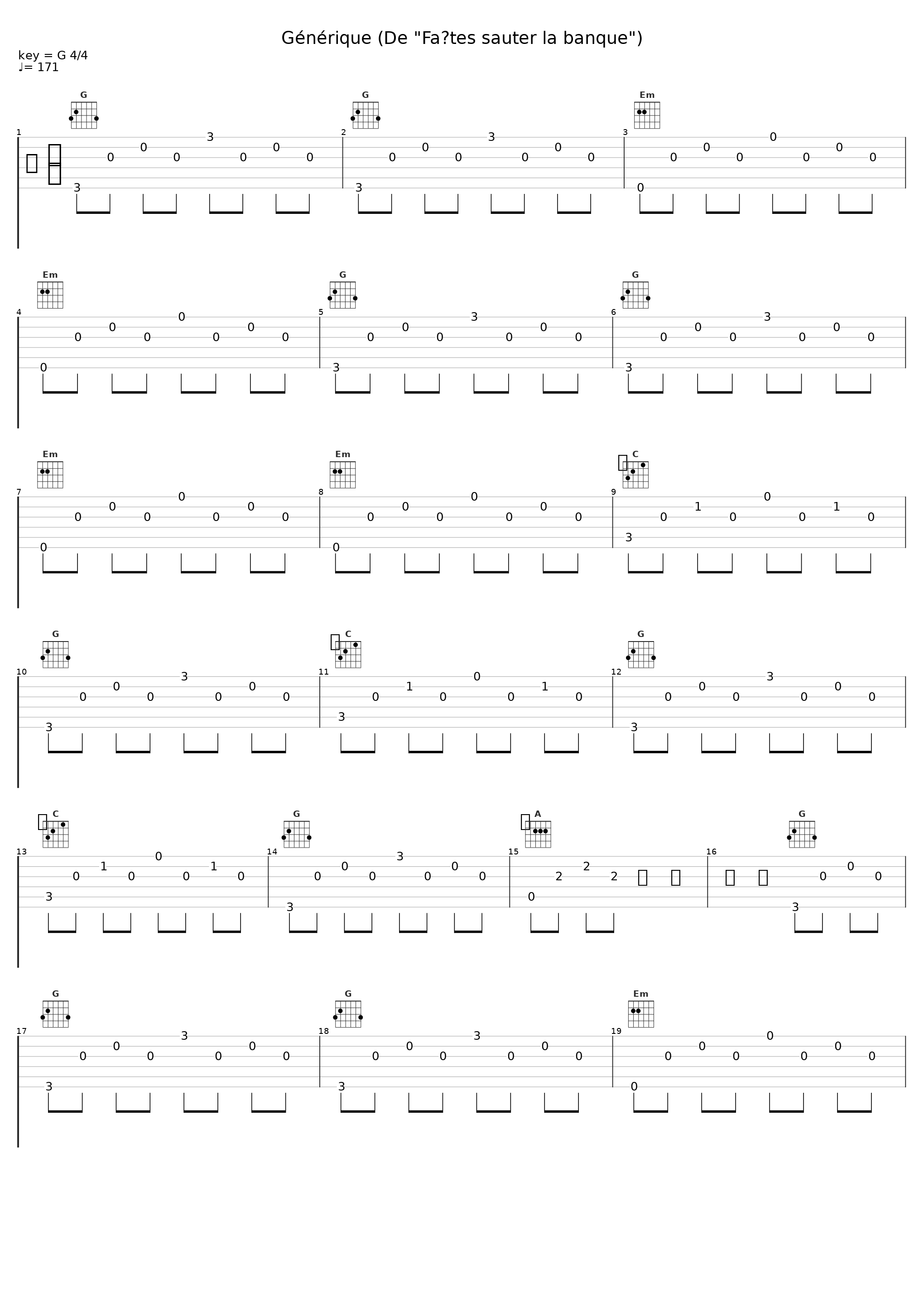 Générique (De "Faîtes sauter la banque")_Raymond LeFevre_1