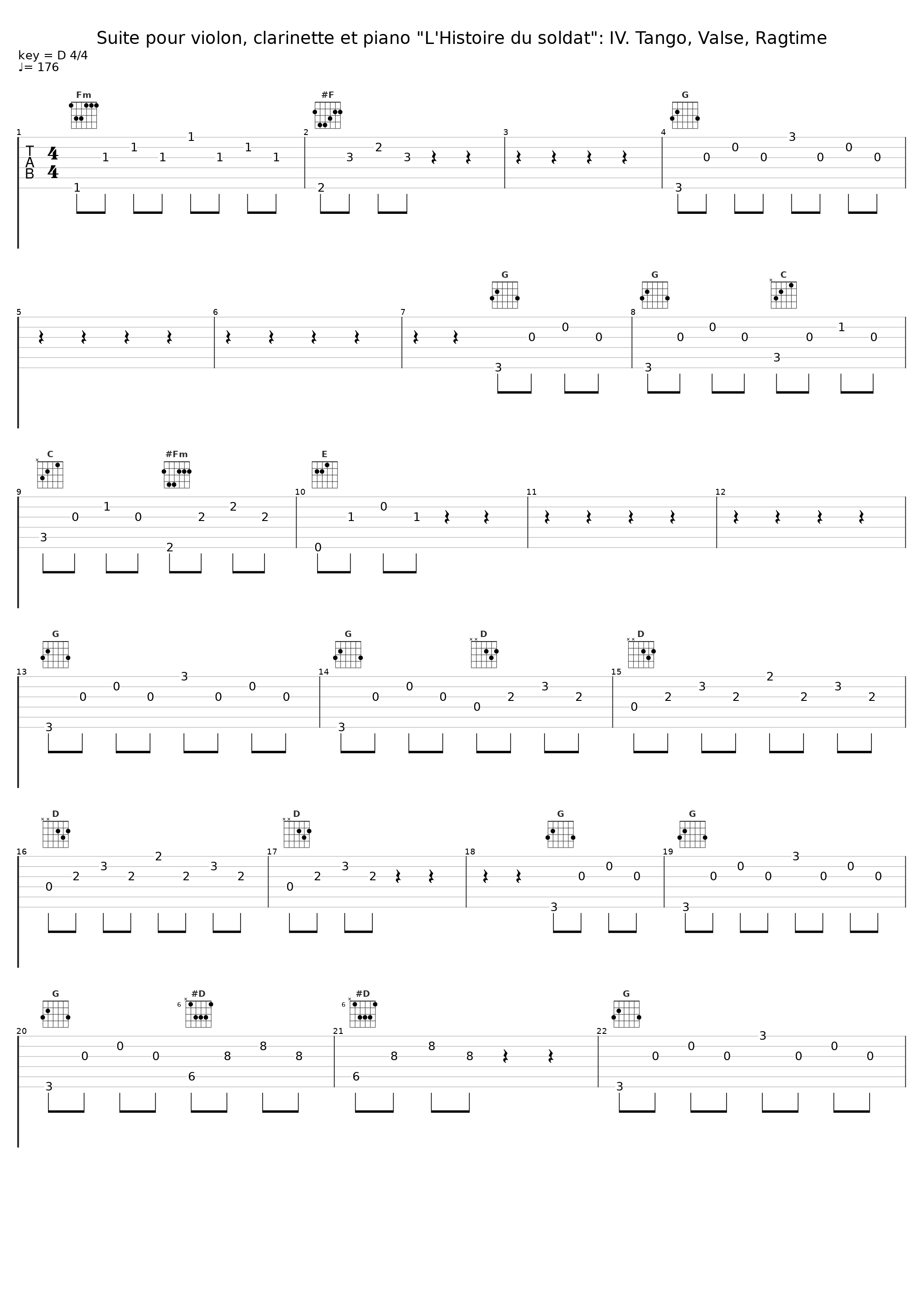 Suite pour violon, clarinette et piano "L'Histoire du soldat": IV. Tango, Valse, Ragtime_Igor Stravinsky,Ensemble Arpegione,Philippe Cuper_1