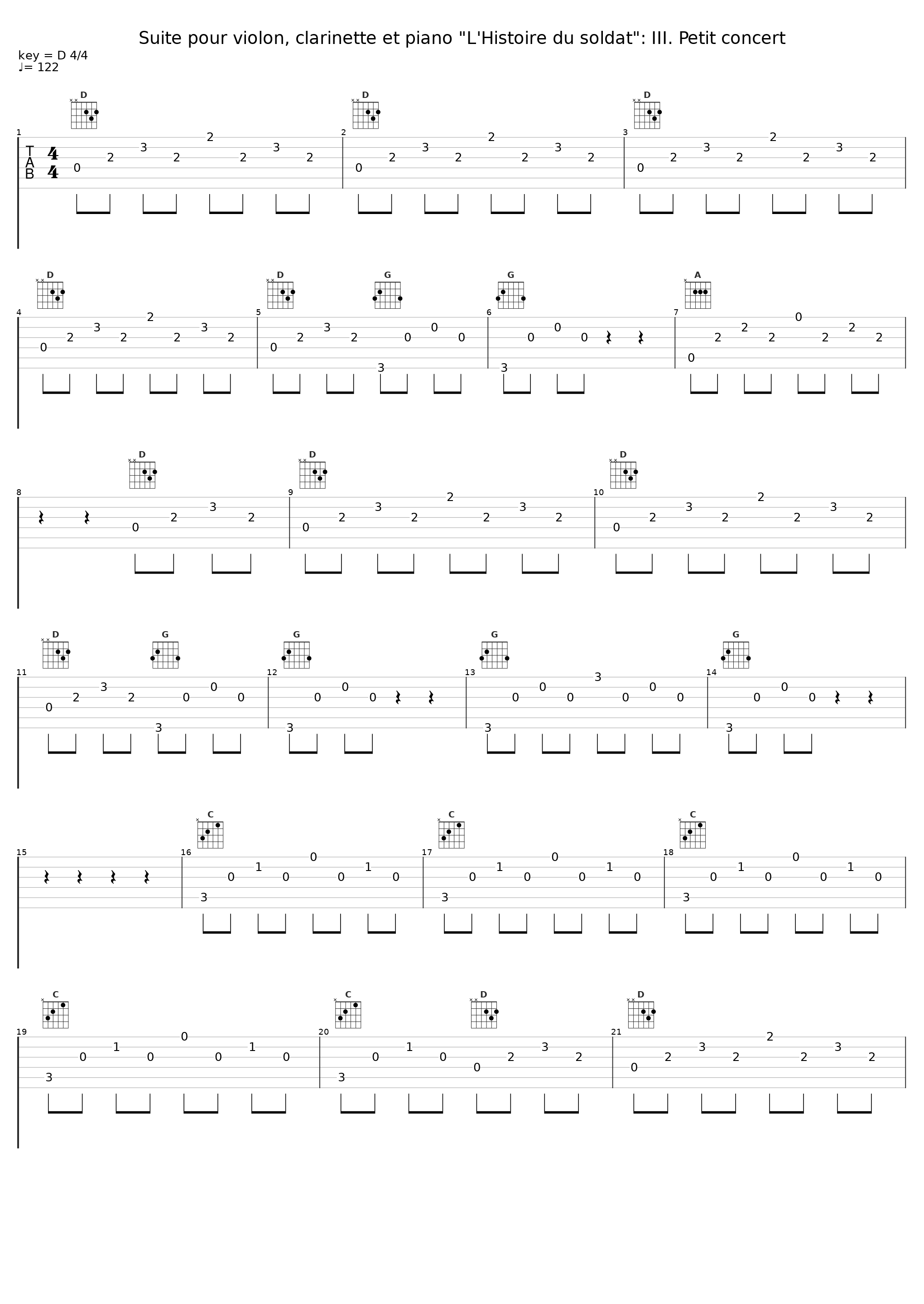 Suite pour violon, clarinette et piano "L'Histoire du soldat": III. Petit concert_Igor Stravinsky,Ensemble Arpegione,Philippe Cuper_1