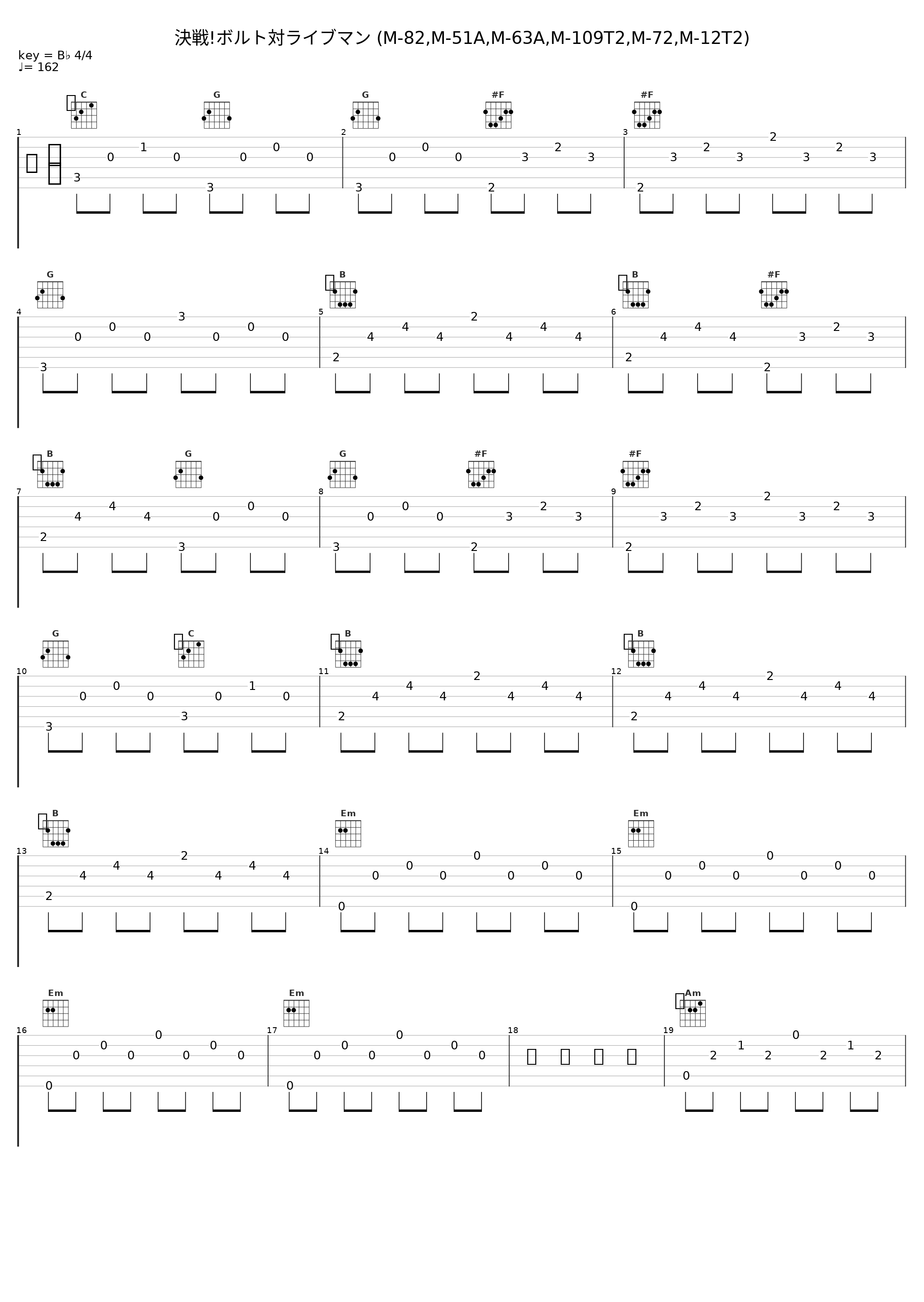 決戦!ボルト対ライブマン (M-82,M-51A,M-63A,M-109T2,M-72,M-12T2)_矢野立美_1
