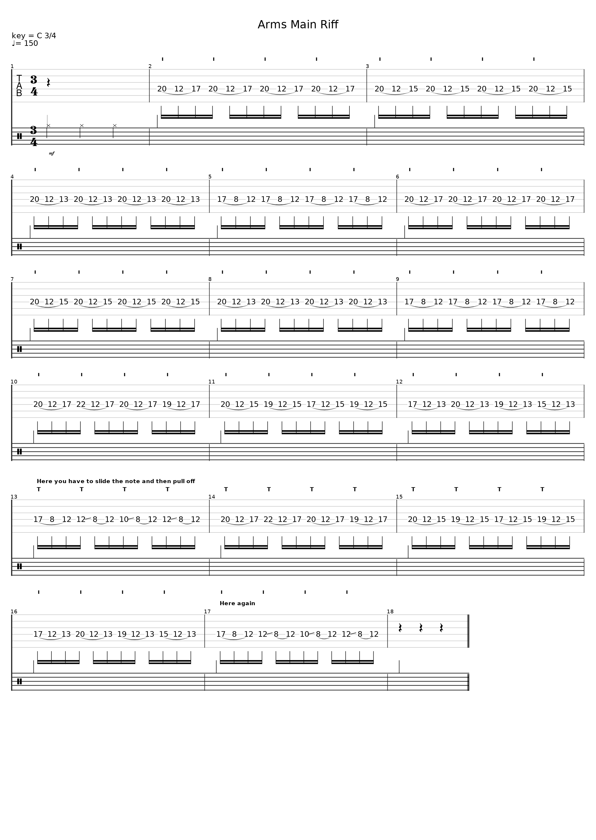 Arms Main Riff_Genghis Tron_1