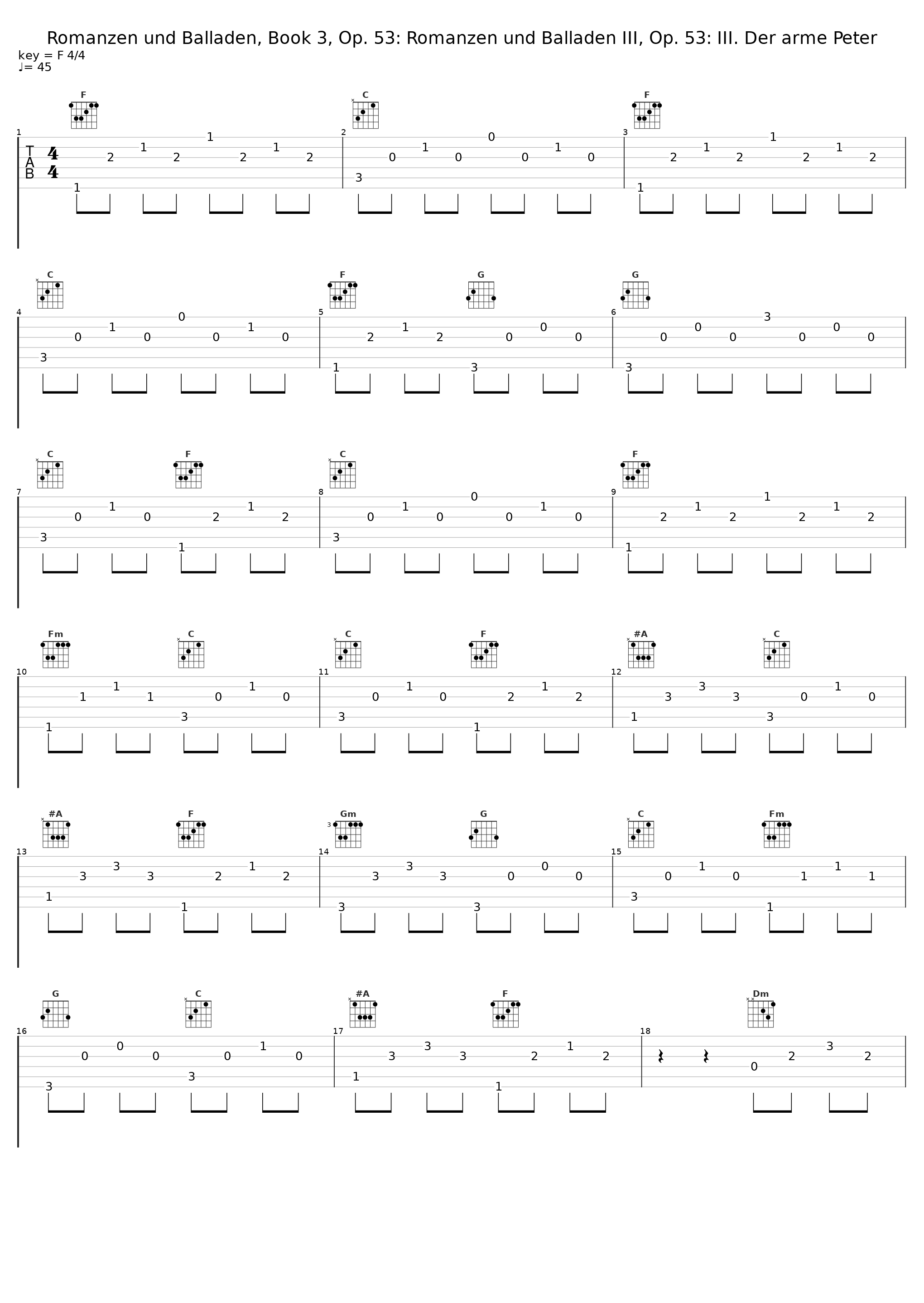 Romanzen und Balladen, Book 3, Op. 53: Romanzen und Balladen III, Op. 53: III. Der arme Peter_Thomas E. Bauer,Uta Hielscher_1