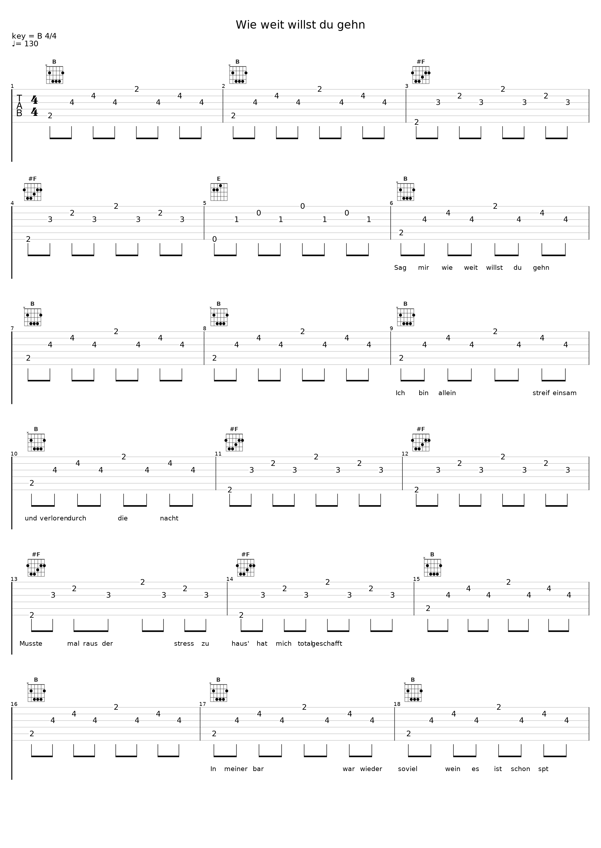 Wie weit willst du gehn_Bernhard Brink_1