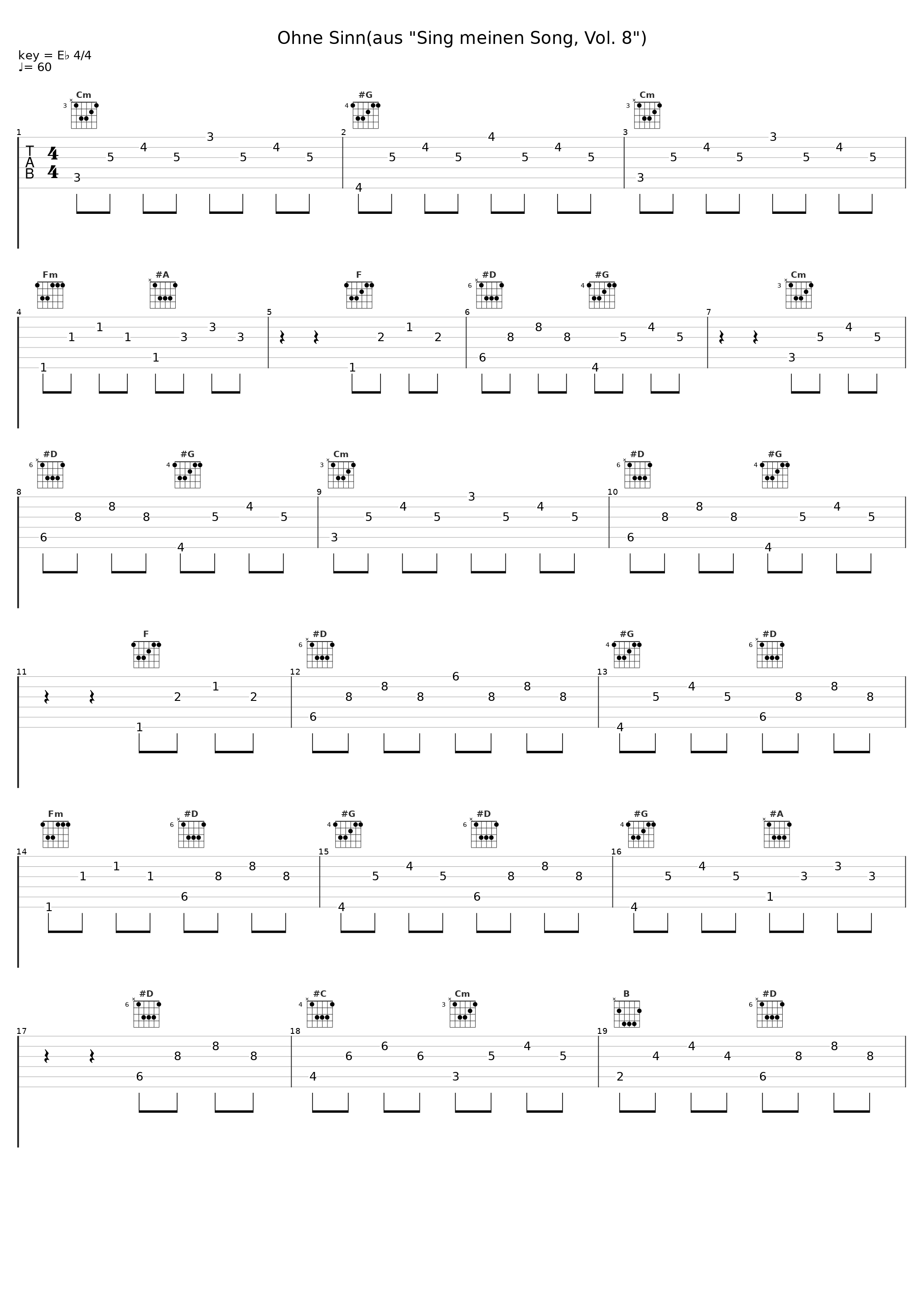 Ohne Sinn(aus "Sing meinen Song, Vol. 8")_Johannes Oerding_1