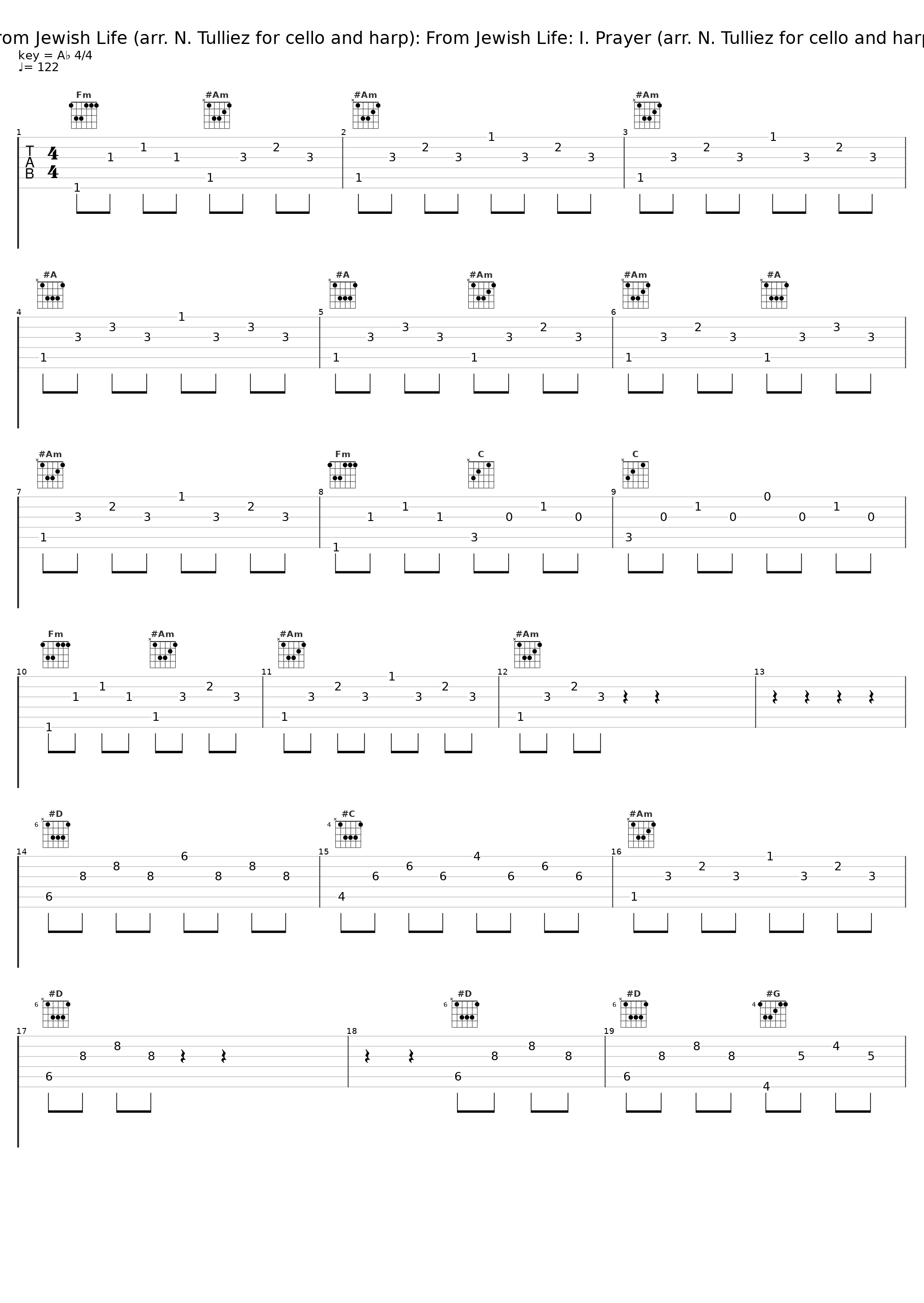 From Jewish Life (arr. N. Tulliez for cello and harp): From Jewish Life: I. Prayer (arr. N. Tulliez for cello and harp)_Raphael Perraud,Nicolas Tulliez_1
