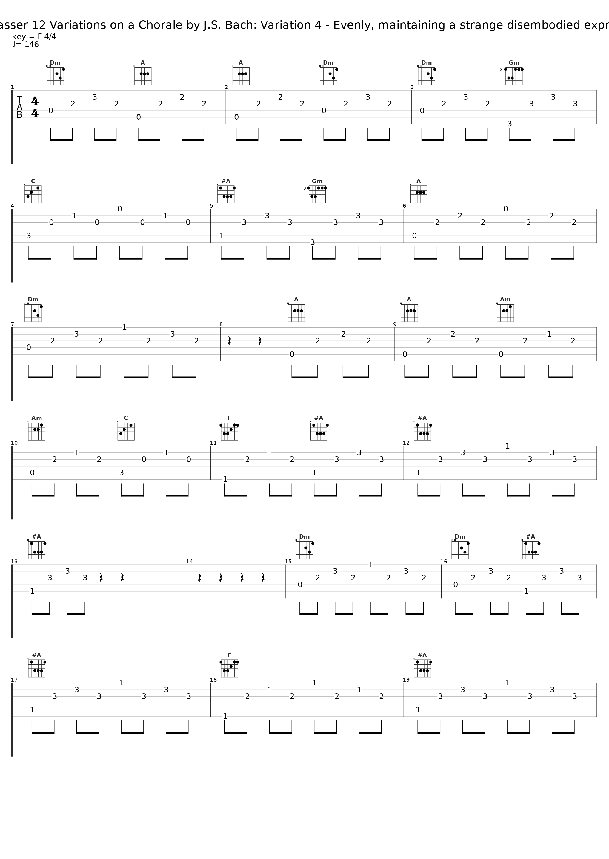 Philip Lasser 12 Variations on a Chorale by J.S. Bach: Variation 4 - Evenly, maintaining a strange disembodied expressivity_Simone Dinnerstein_1