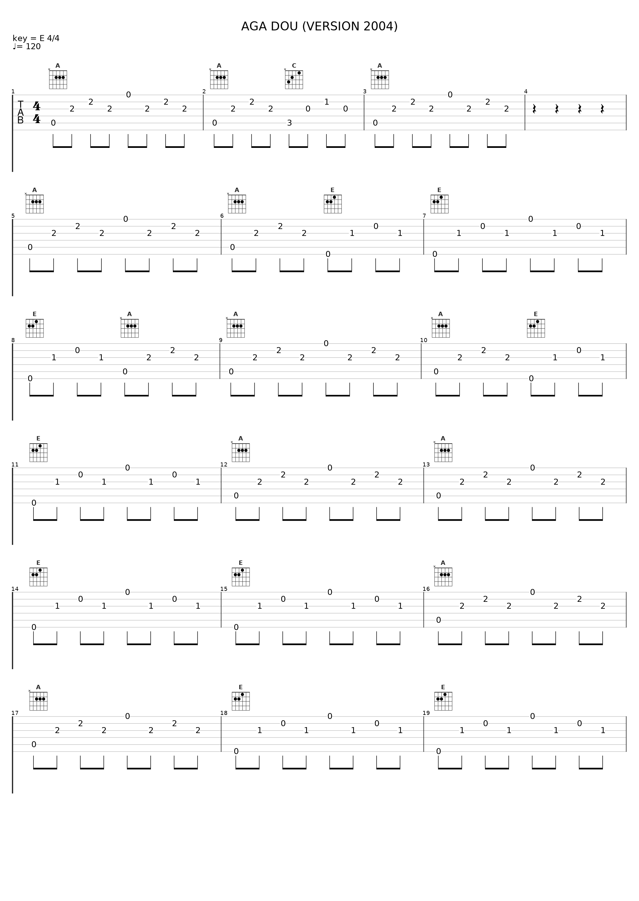AGA DOU (VERSION 2004)_Patrick Zabé_1