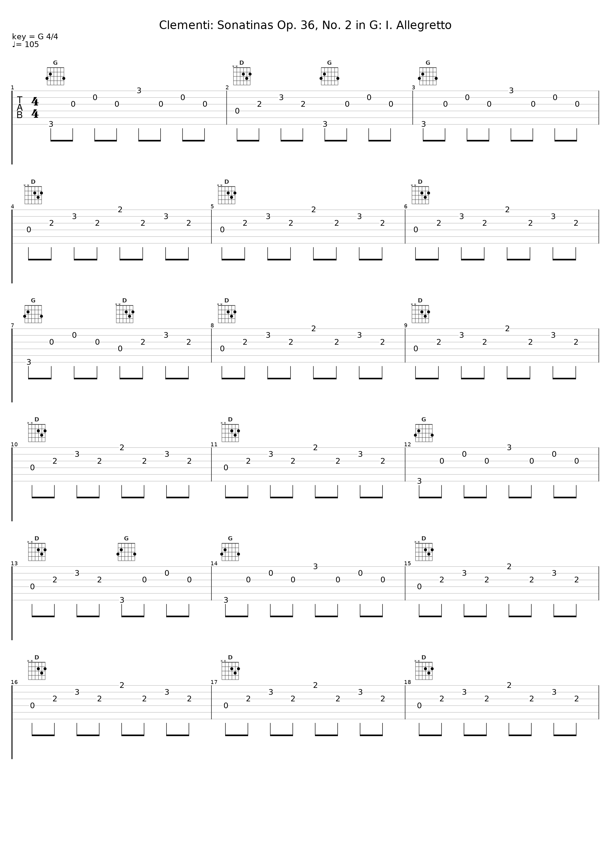 Clementi: Sonatinas Op. 36, No. 2 in G: I. Allegretto_Gino Gorini_1