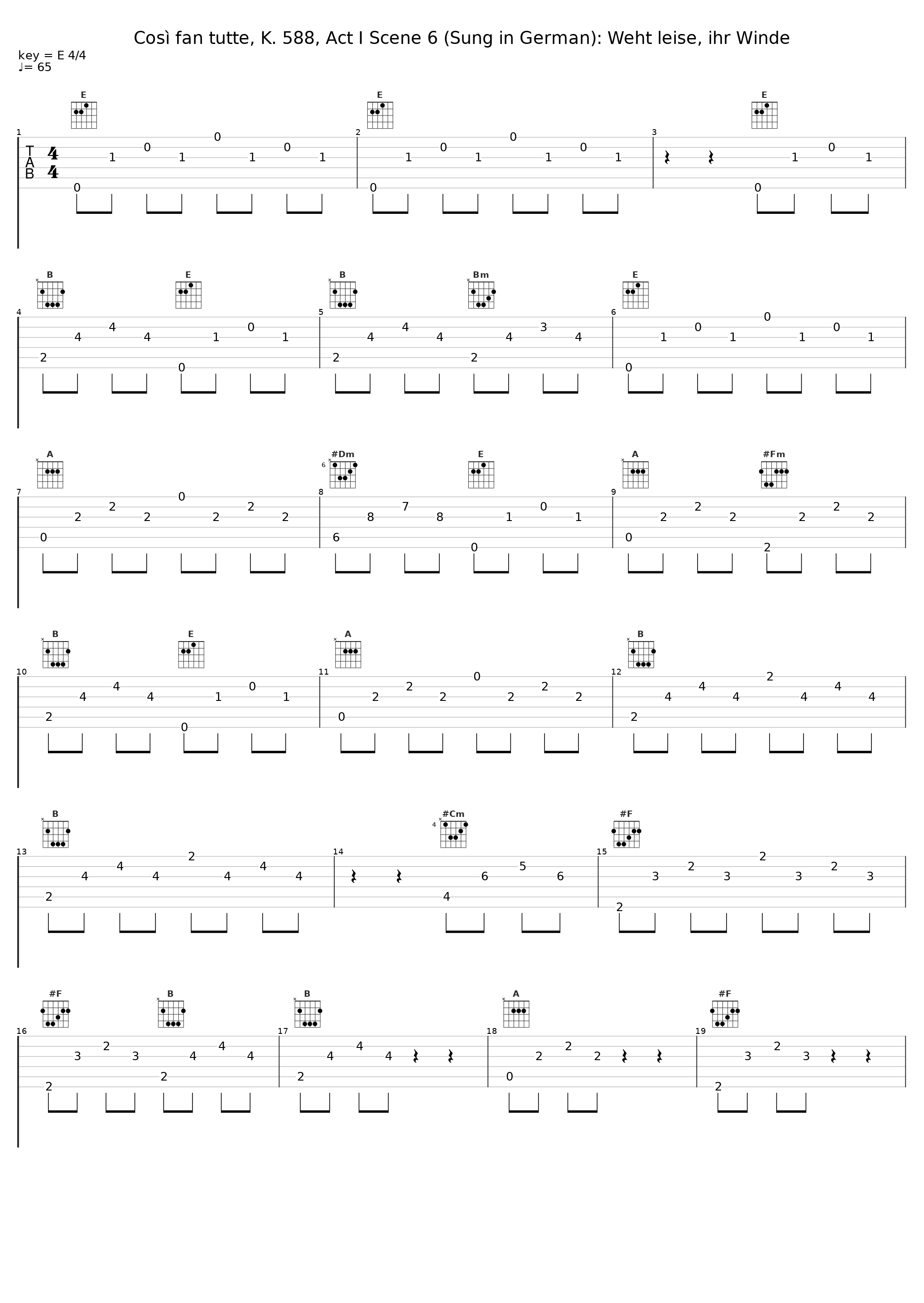 Così fan tutte, K. 588, Act I Scene 6 (Sung in German): Weht leise, ihr Winde_Rudolf Schock,Chor des Norddeutschen Rundfunks Hamburg,Sinfonieorchester des Norddeutschen Rundfunks,Hans Schmidt-Isserstedt,Unknown Artist_1
